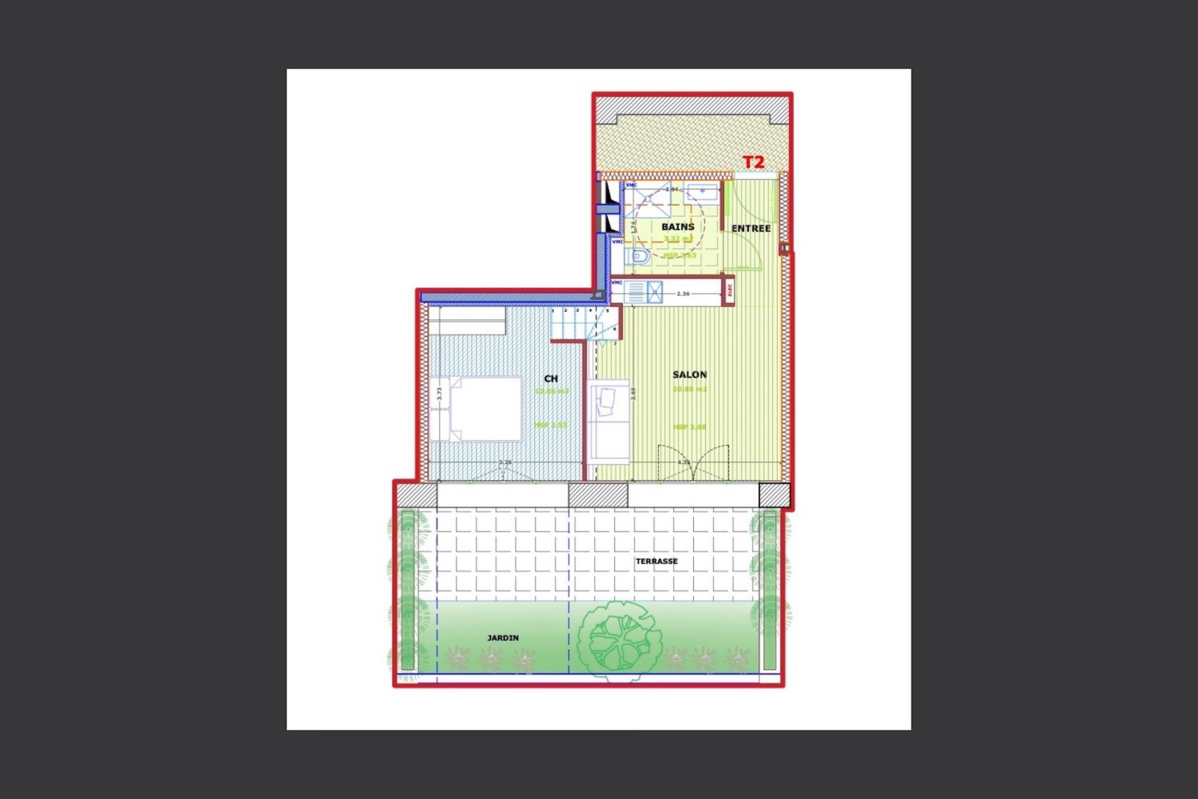 Duplex with terrace (lot 3)