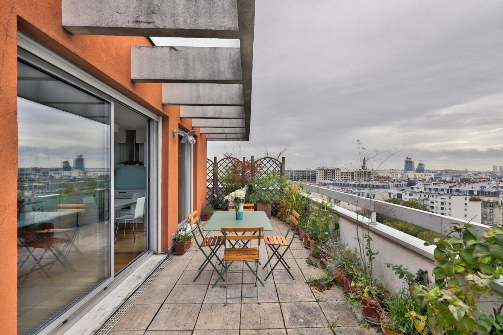 Top floor with terrace and view