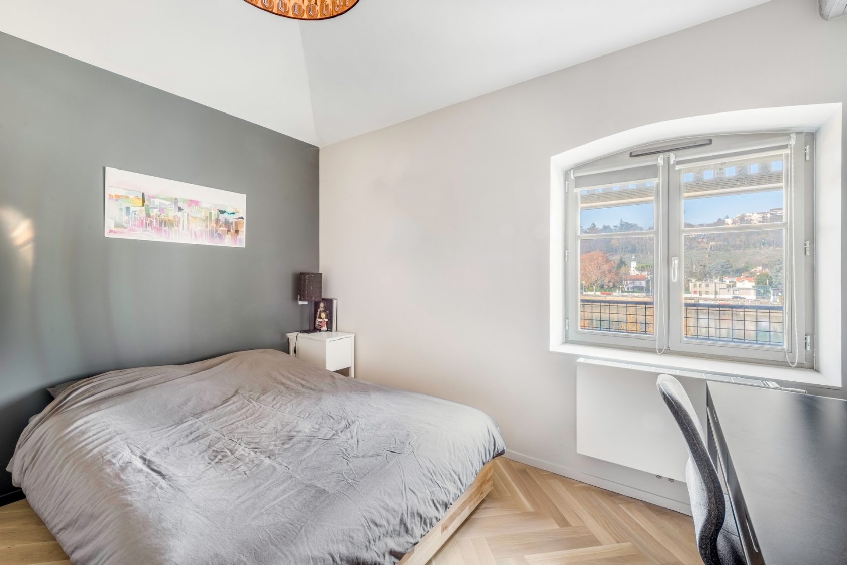 Appartement rénové avec vue sur l’Ile Barbe