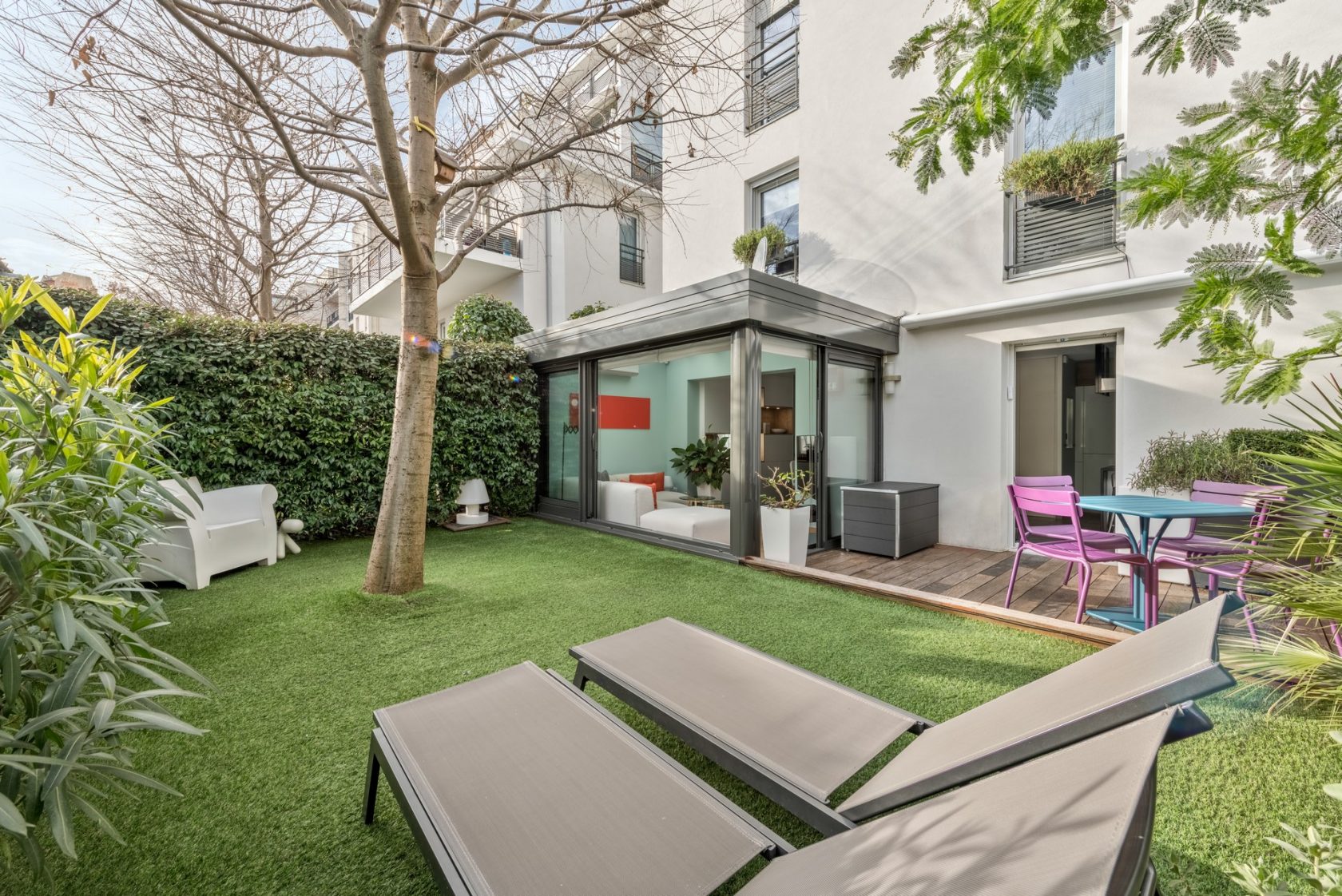 Duplex rénové avec jardin