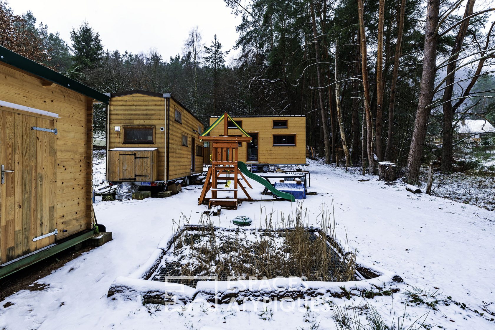 Tiny houses in Vosges wood in the heart of the forest