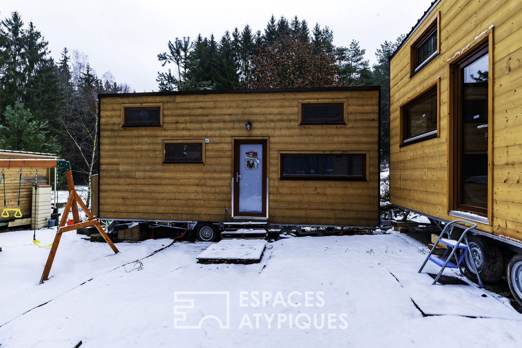 Tiny houses in Vosges wood in the heart of the forest