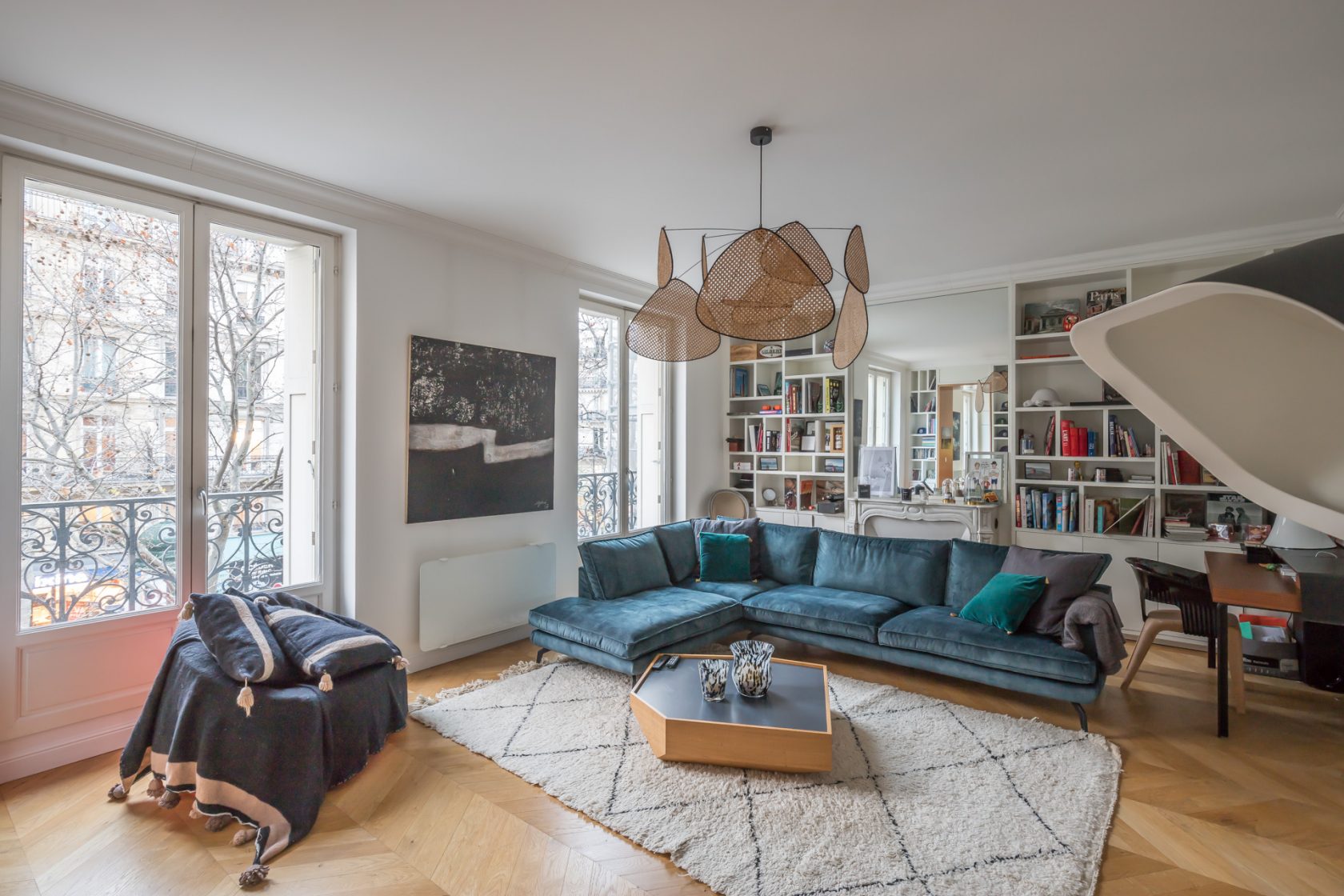 Contemporary apartment with balcony