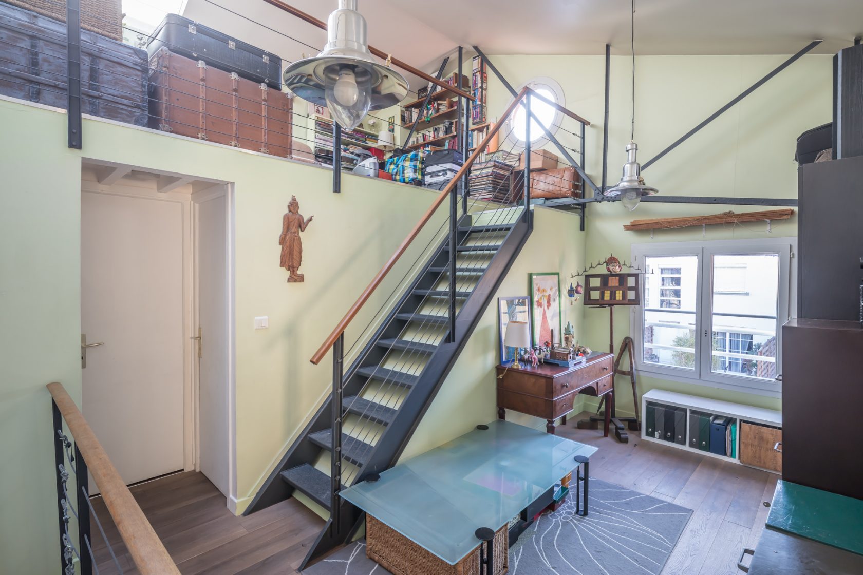 Loft with glass roof and terrace