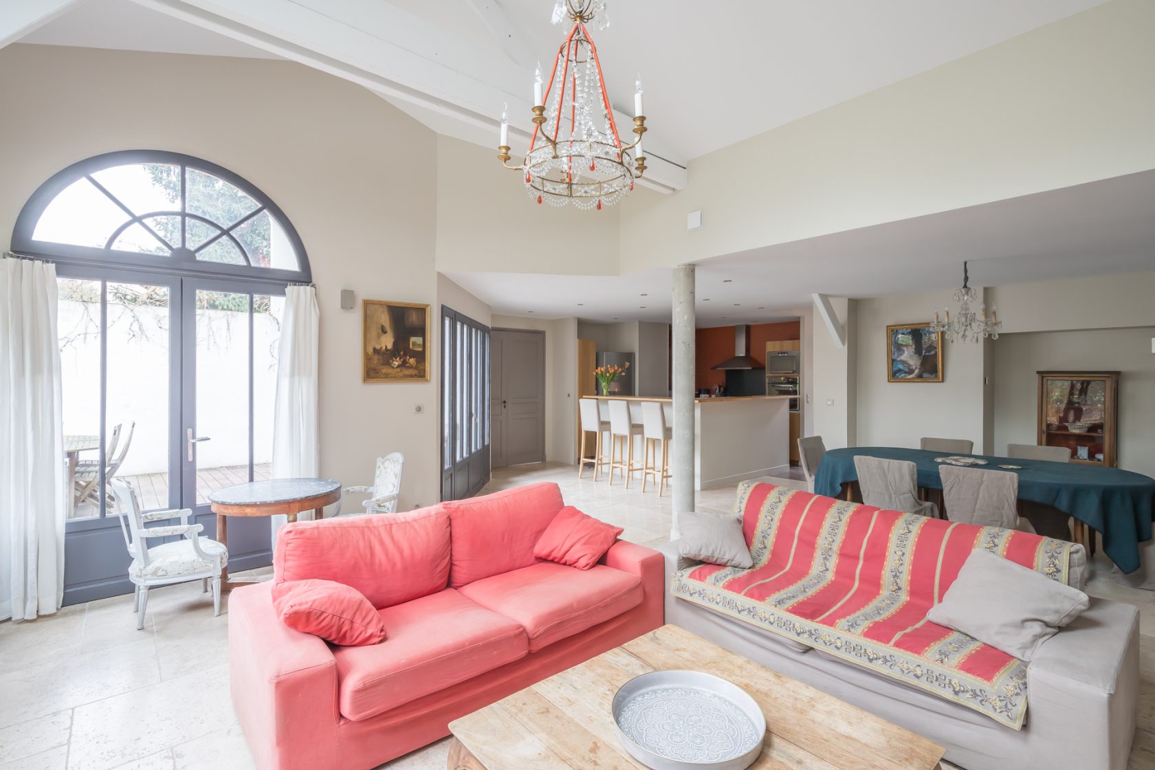 Former school revisited into a house with terrace and garden