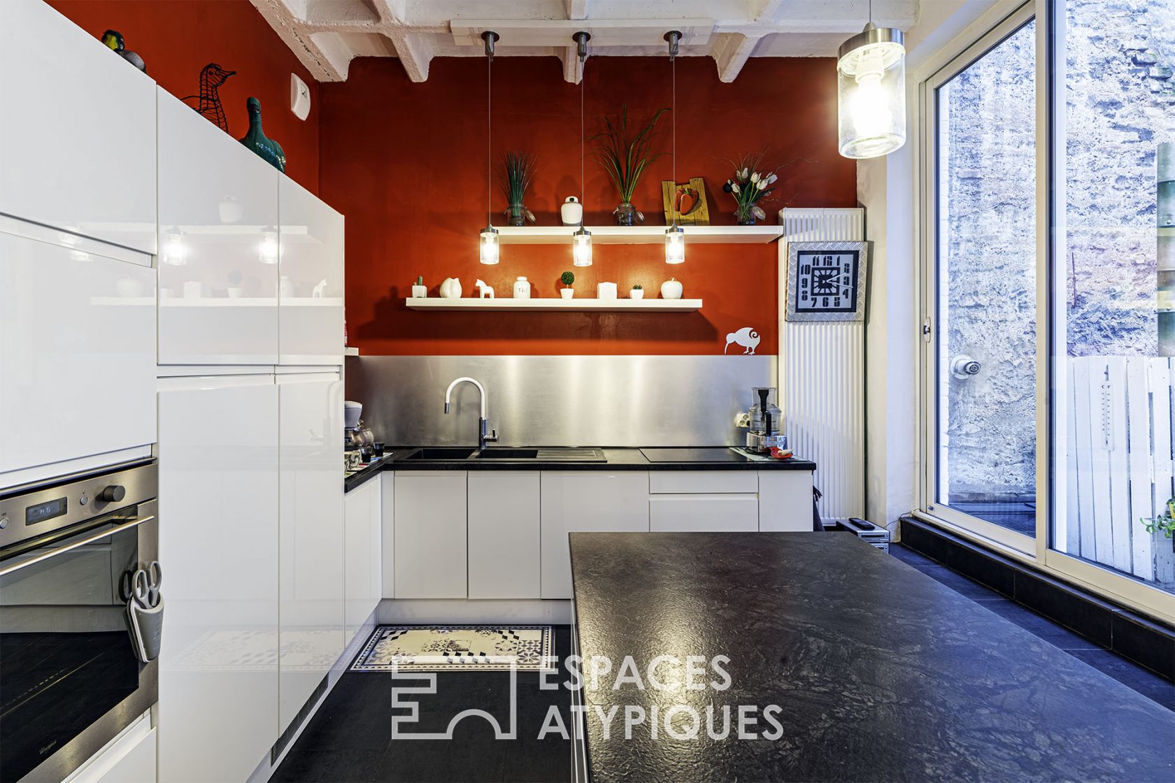 Contemporary loft and its patio