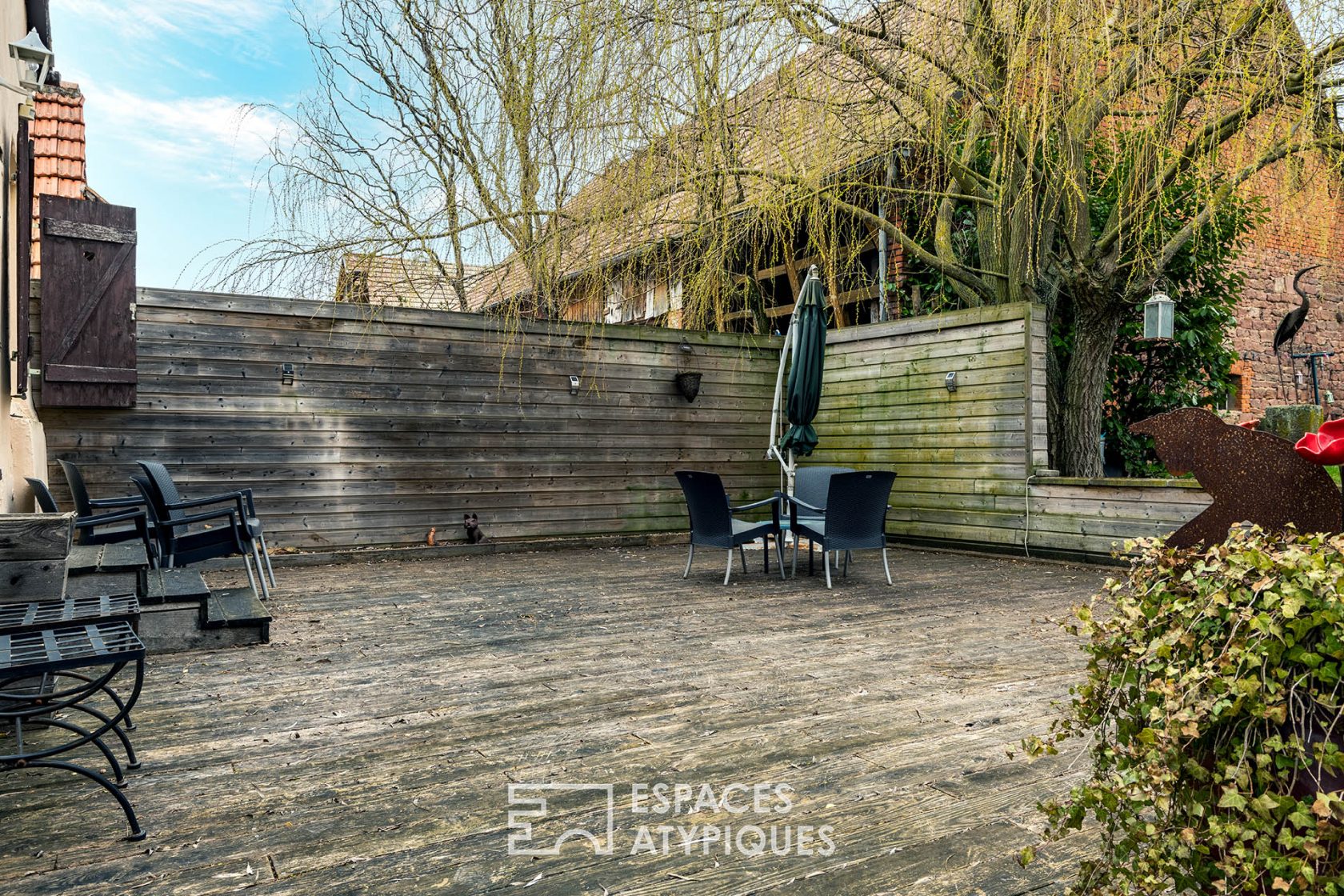 Renovated farmhouse and its guest rooms