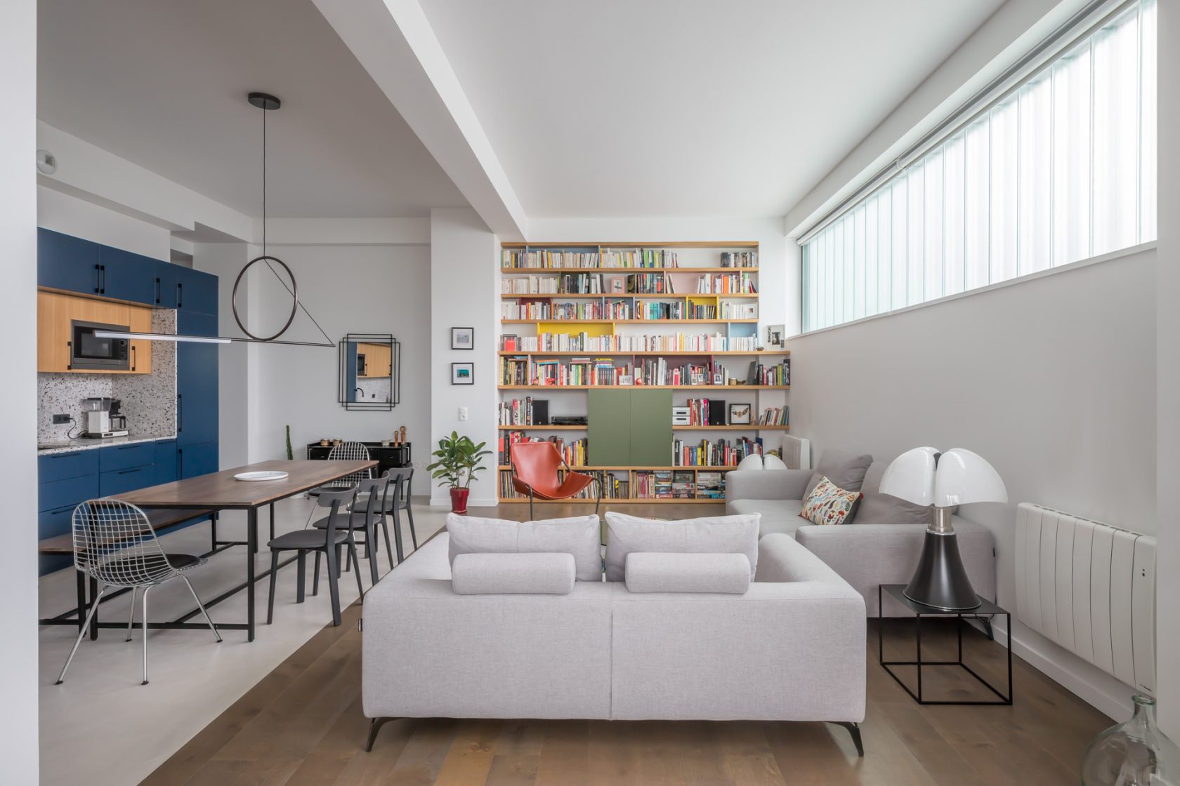 Contemporary loft with glass roofs
