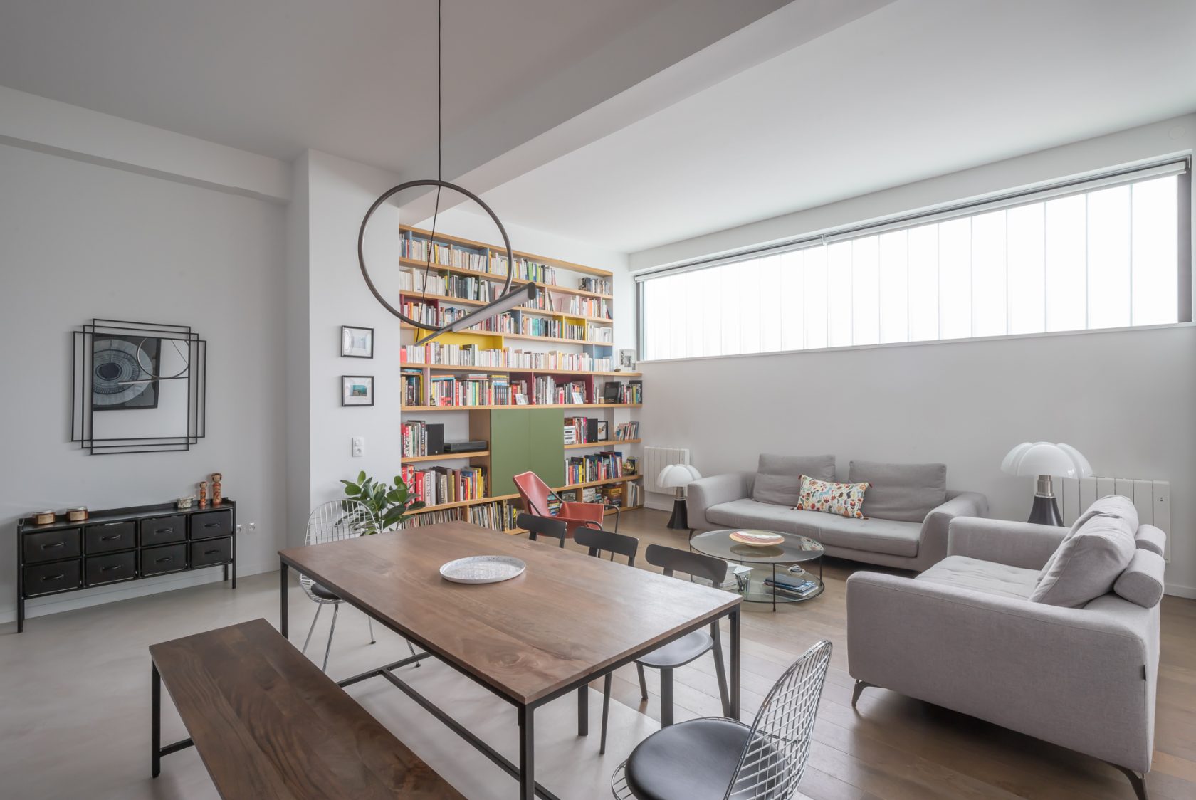 Contemporary loft with glass roofs