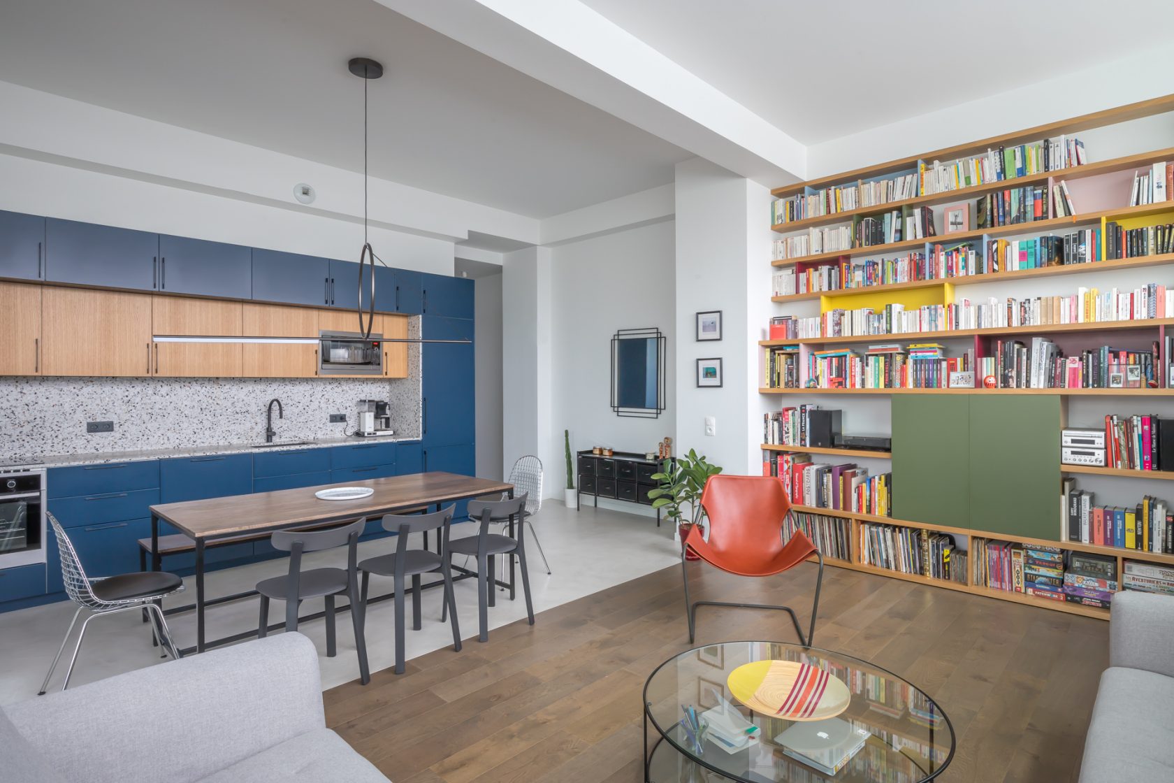 Contemporary loft with glass roofs
