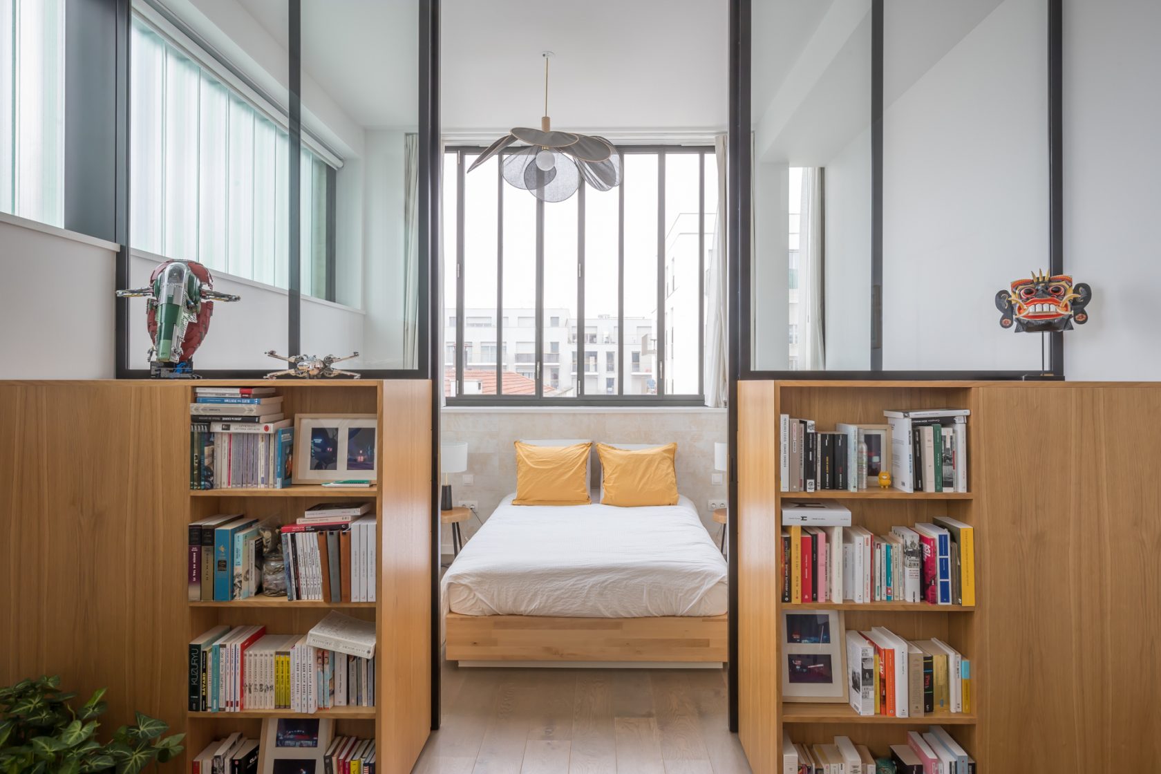 Contemporary loft with glass roofs