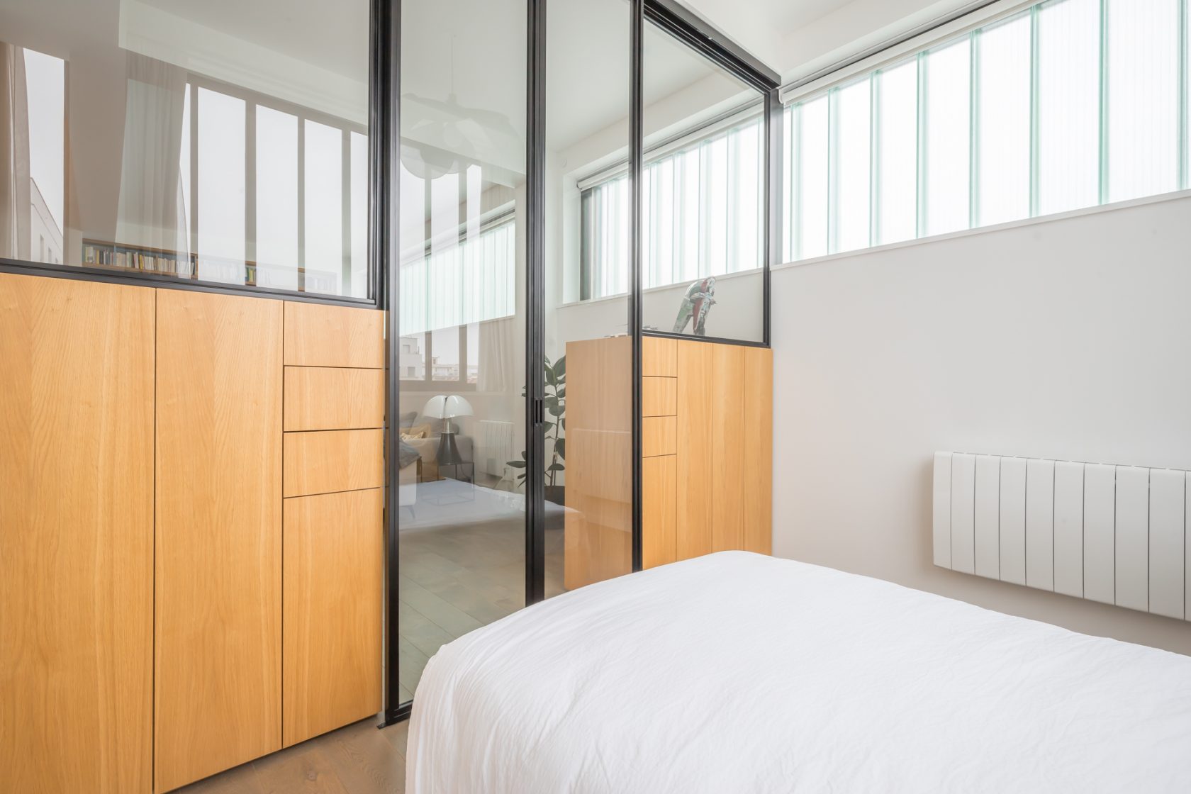 Contemporary loft with glass roofs