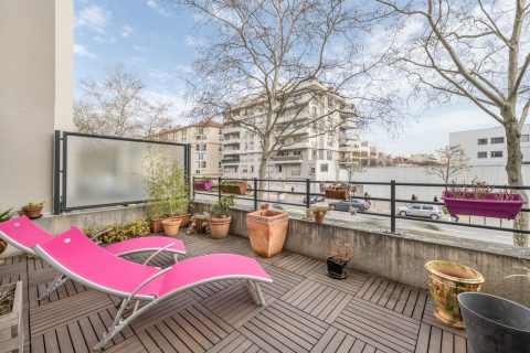 Appartement avec terrasses et vue sur parc