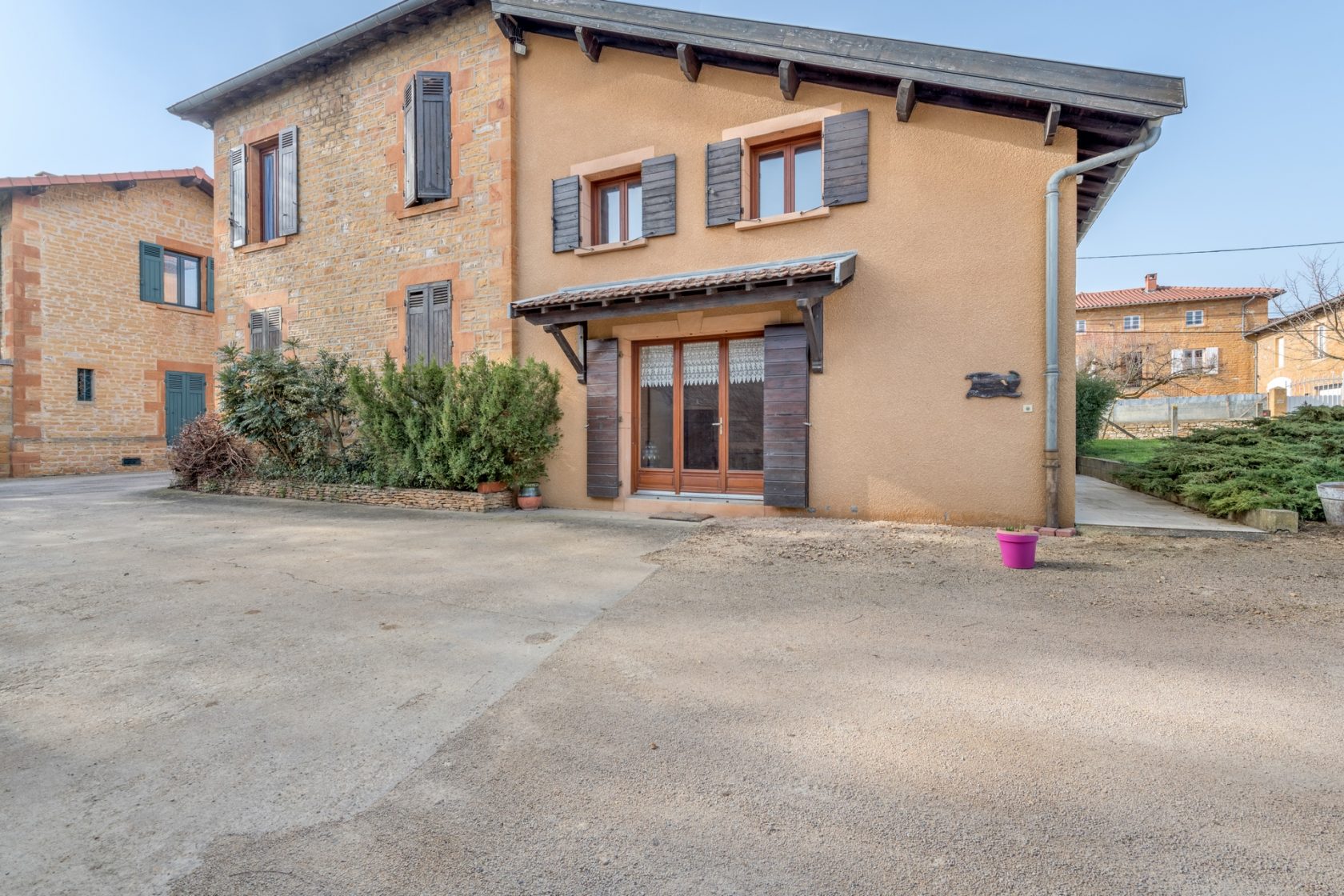 Stone house on the heights of Beaujolais