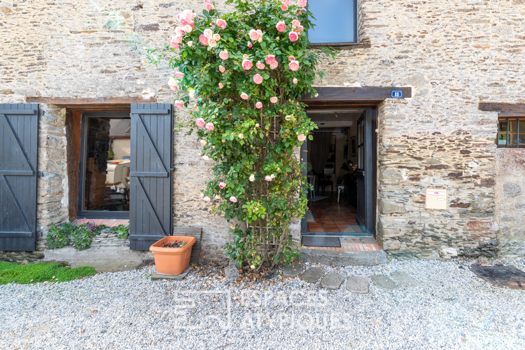 The Breton house with slate stones