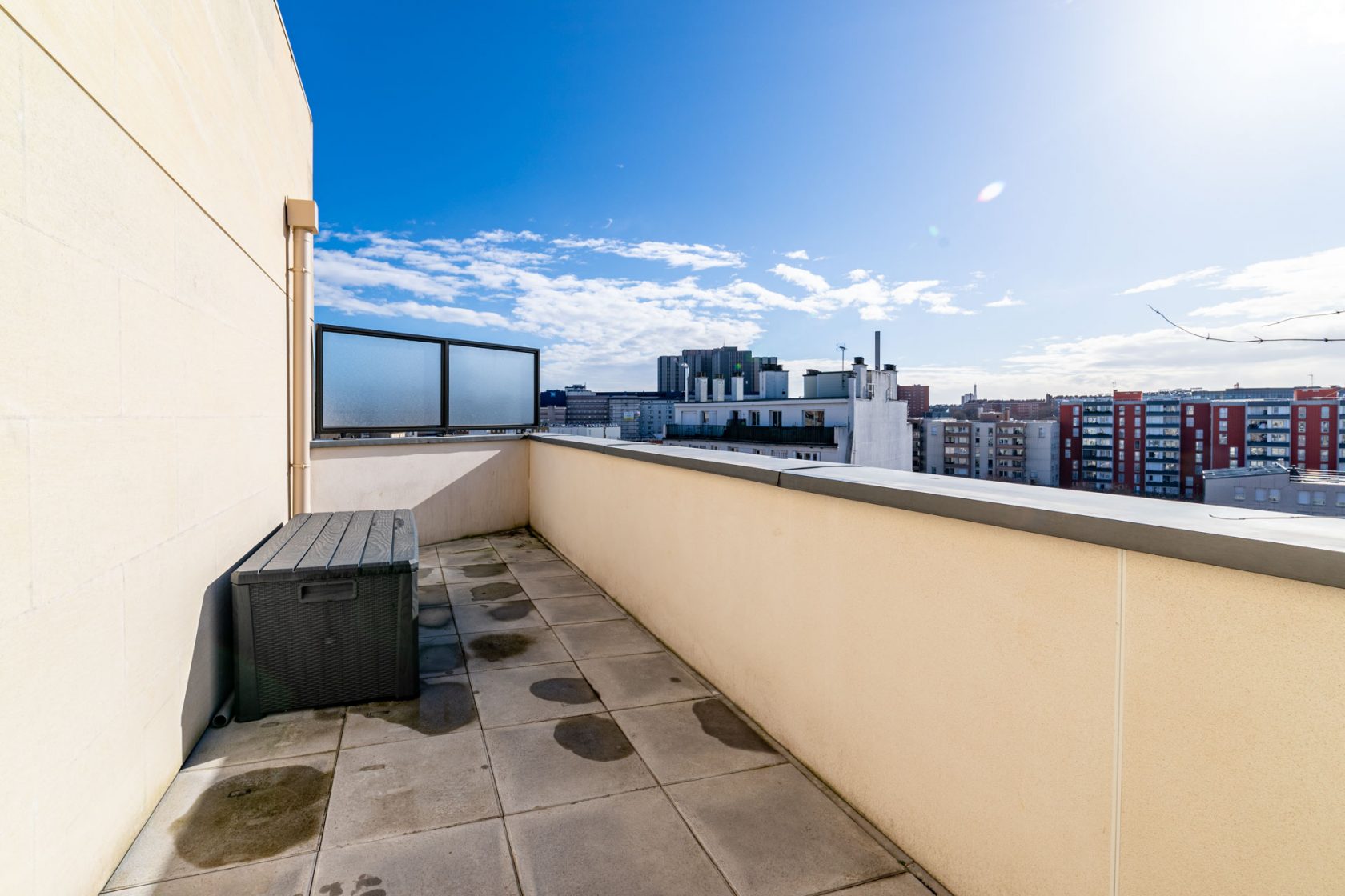 Contemporary duplex with terraces and views