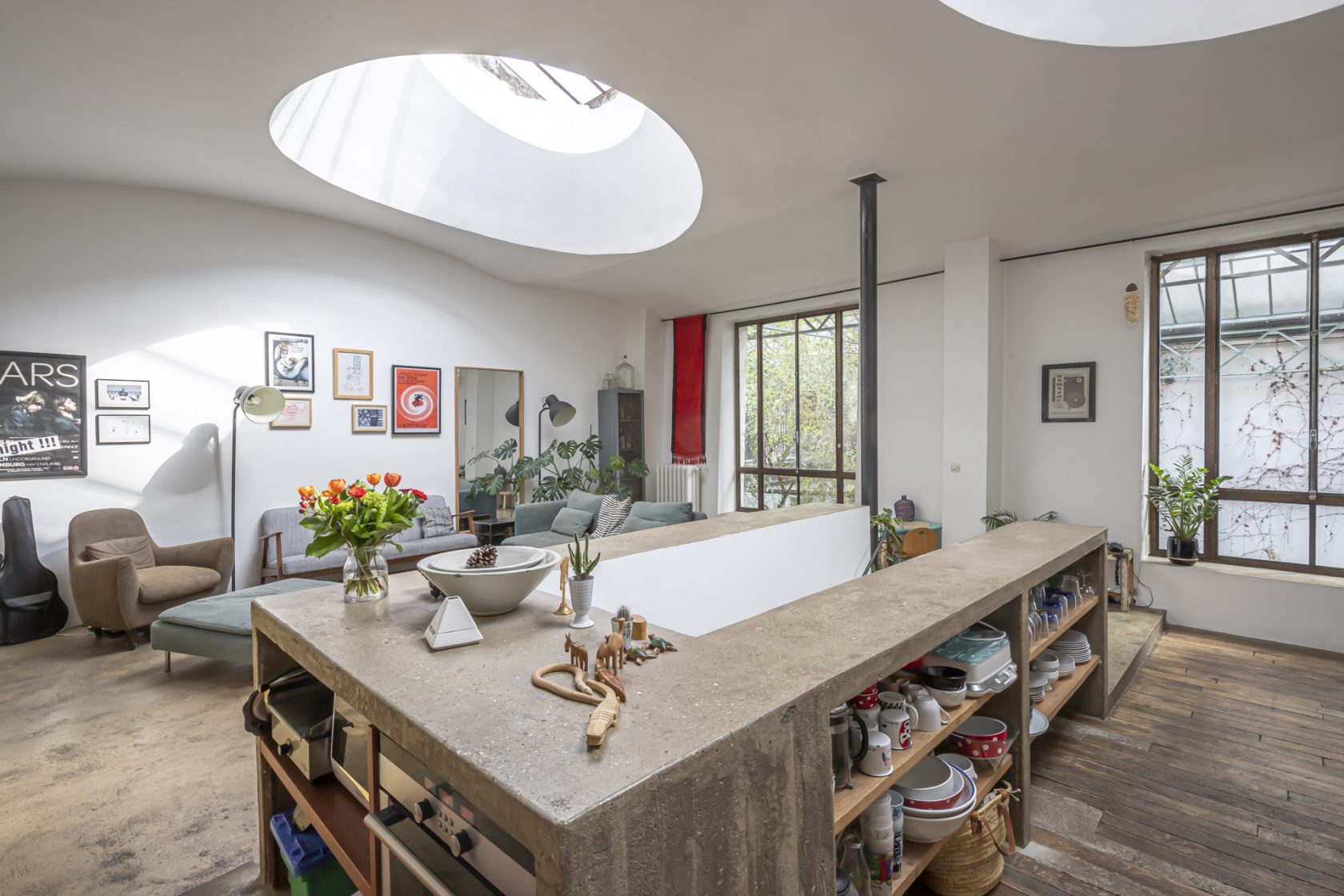 Loft avec terrasse dans une ancienne filature