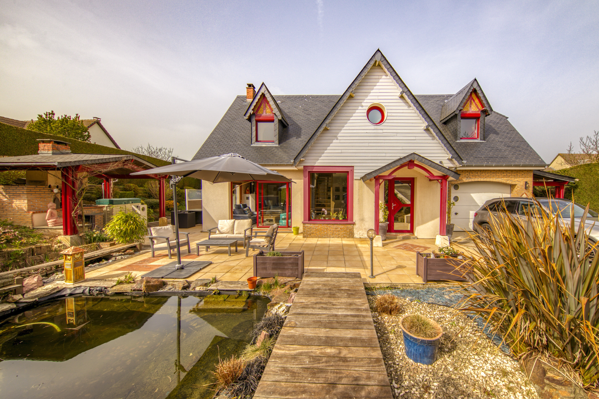 House restructured with its landscaped garden