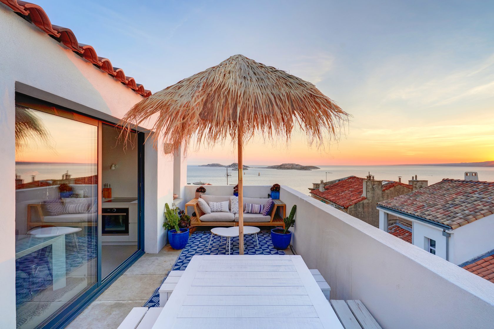 Old boilermaking revisited with terraces and sea view