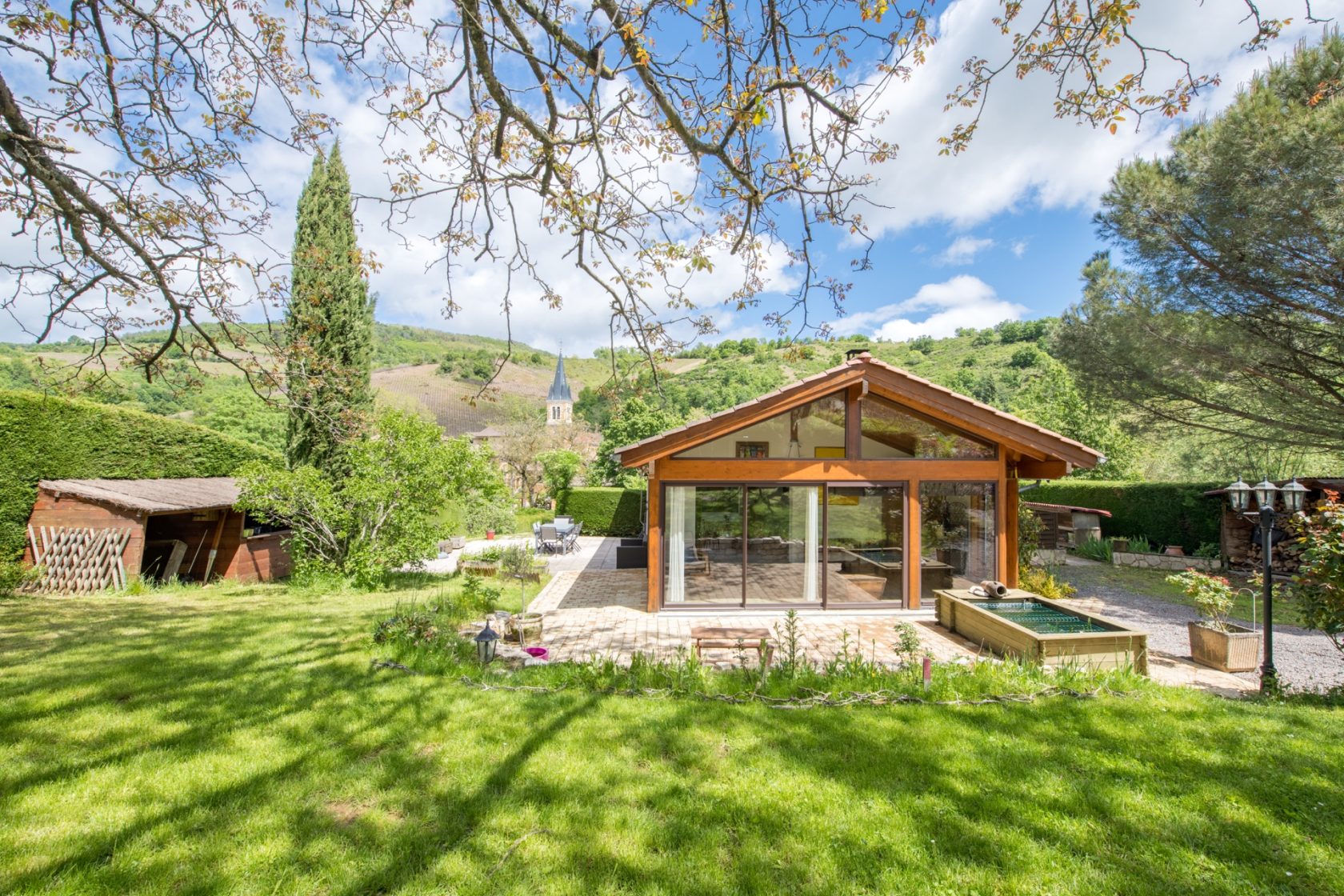 Bright house with building land