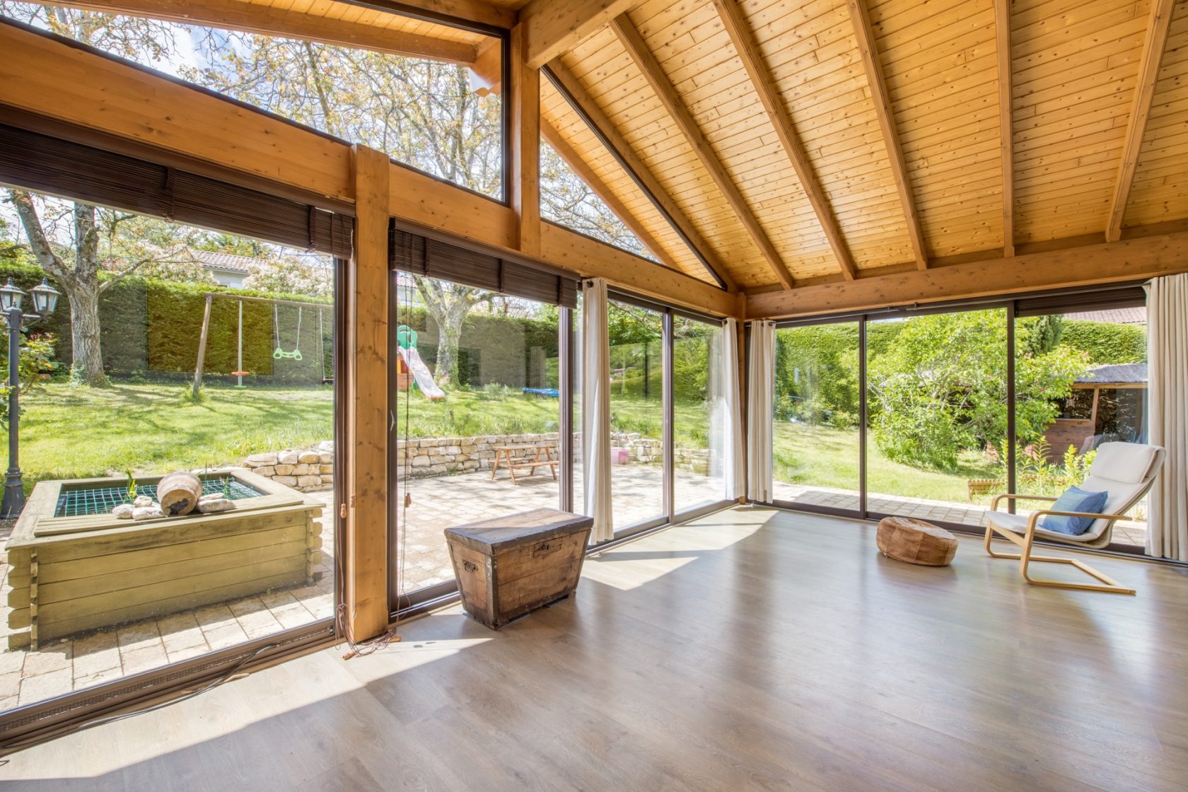 Bright house with building land