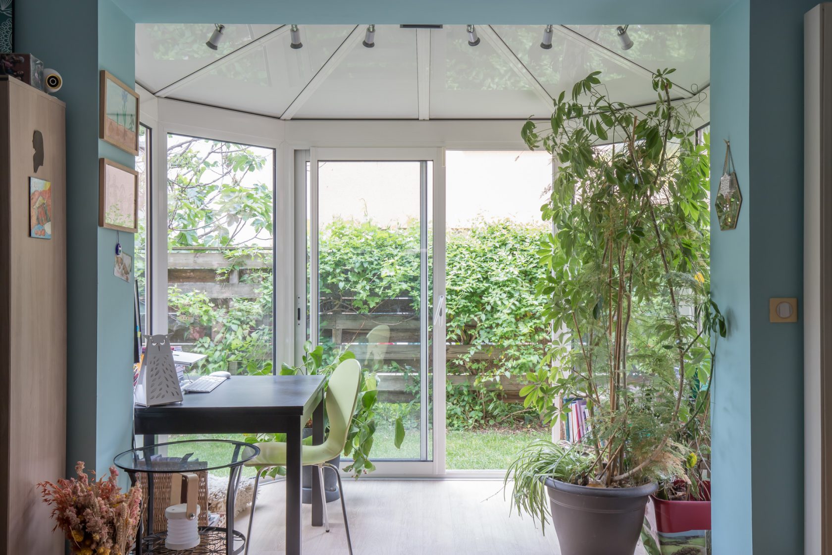 Contemporary house with garden