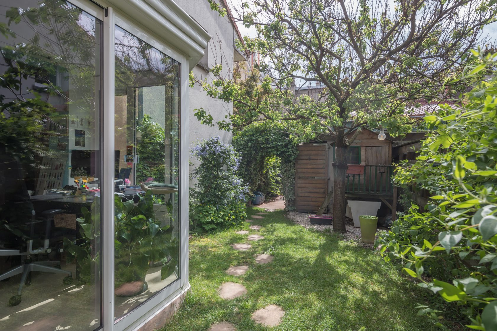 Contemporary house with garden