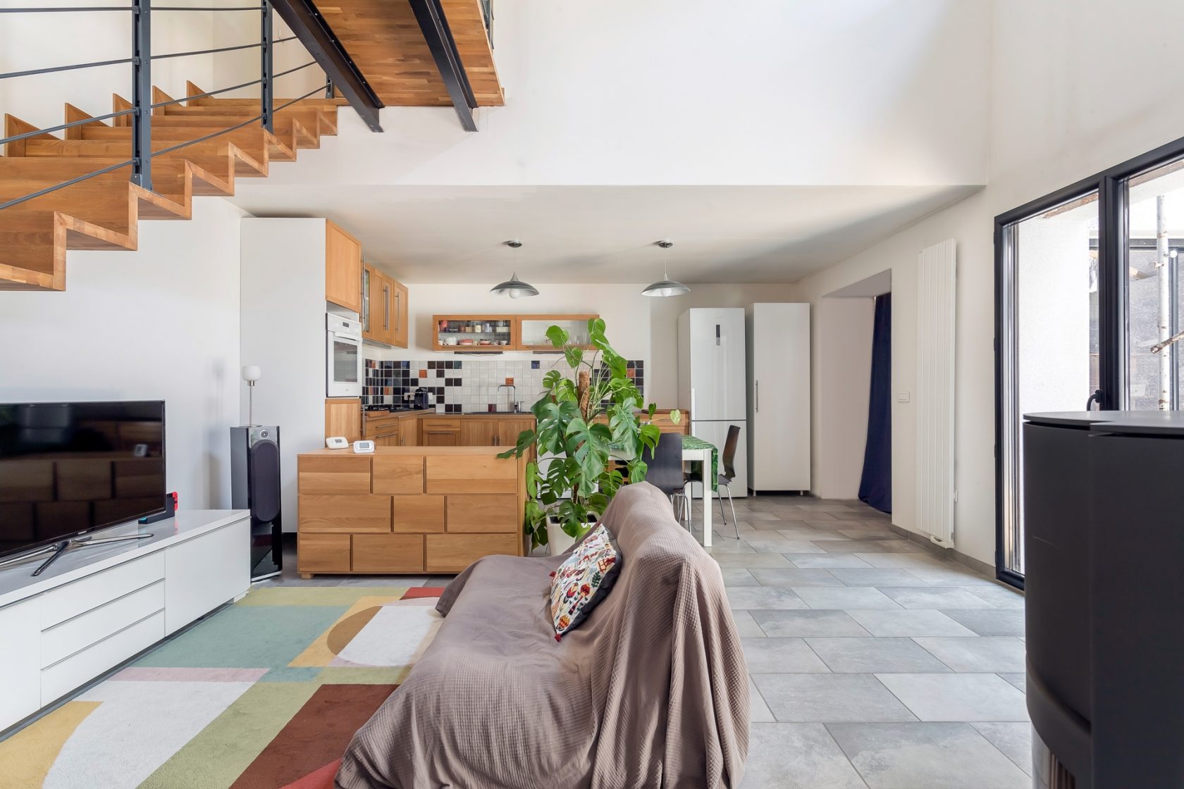 Maison-loft rénovée dans une ancienne imprimerie