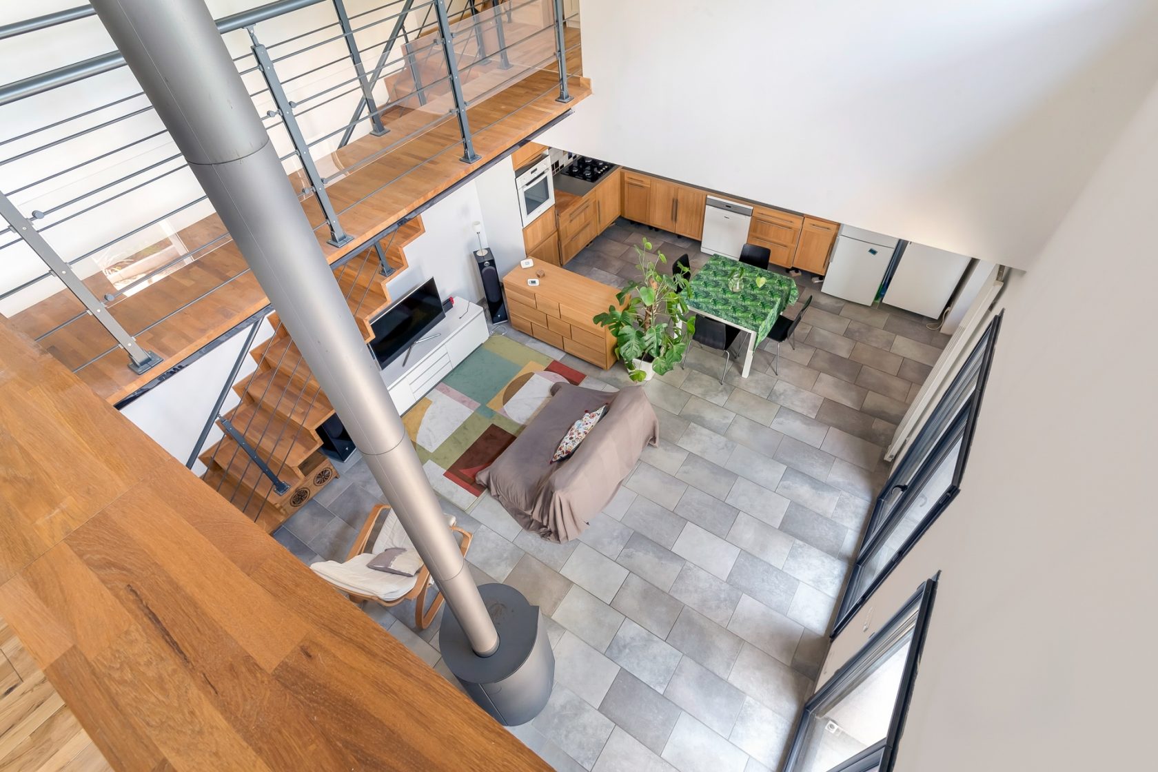 Maison-loft rénovée dans une ancienne imprimerie