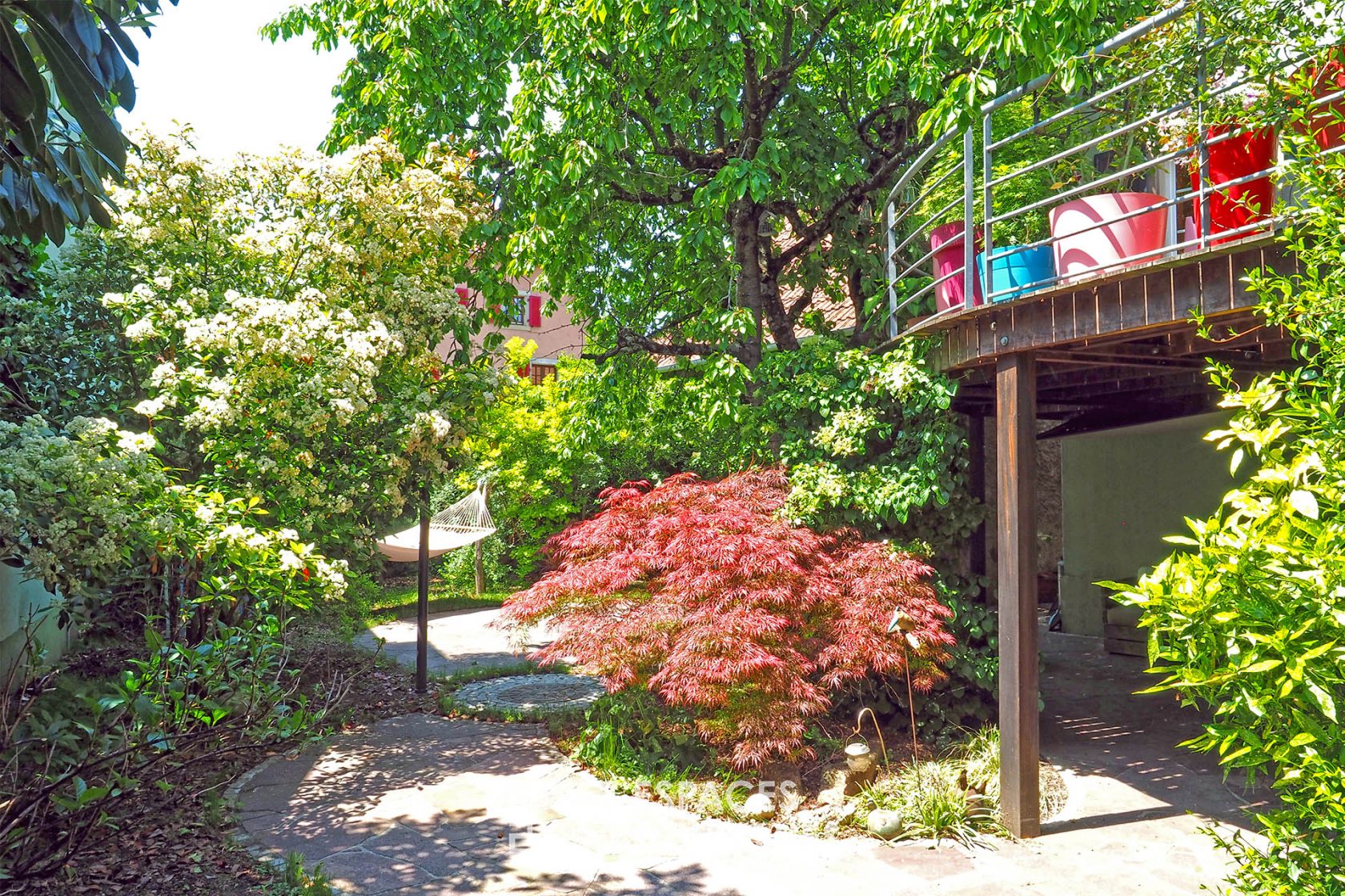 Renovated former barn and its secret garden