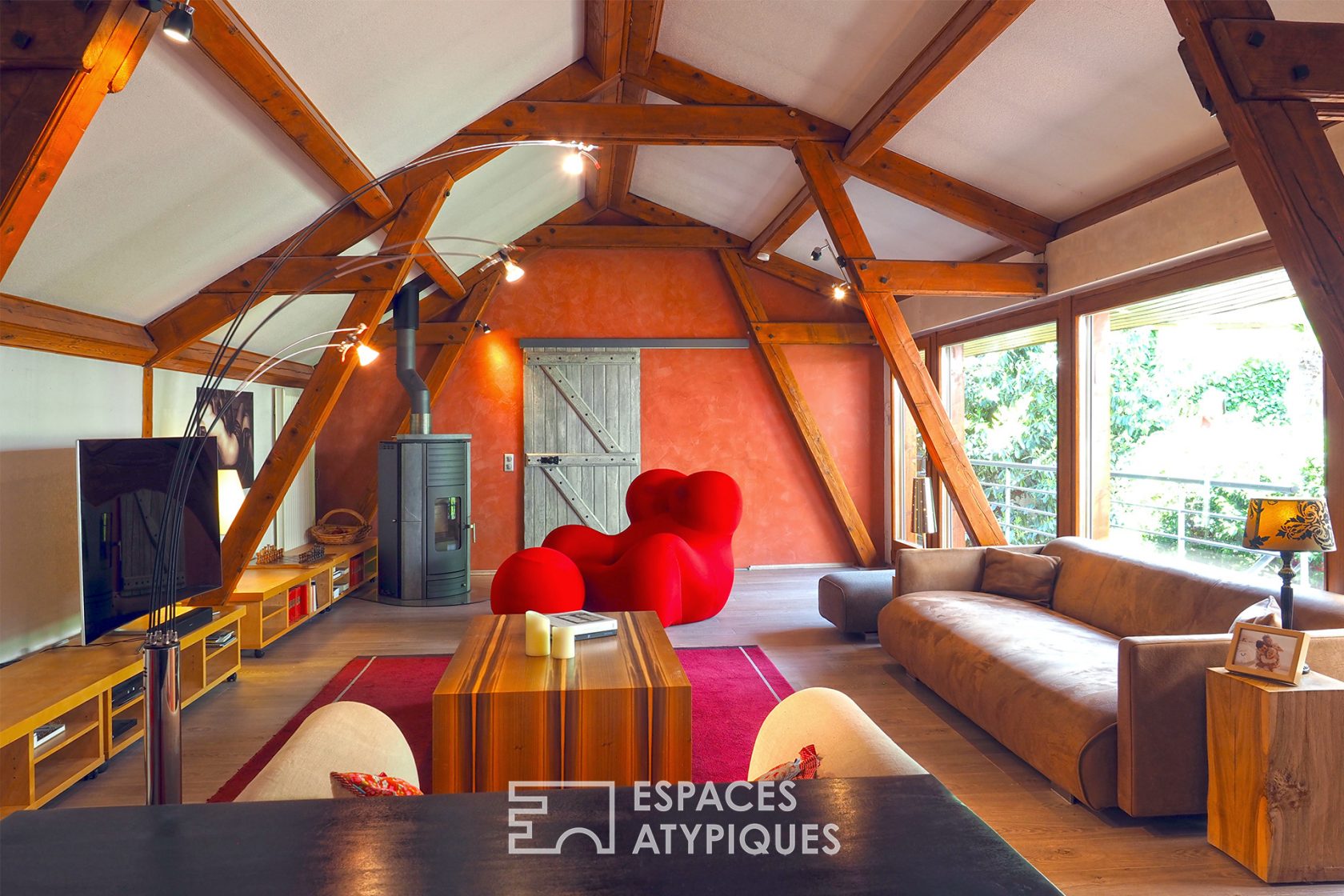 Renovated former barn and its secret garden