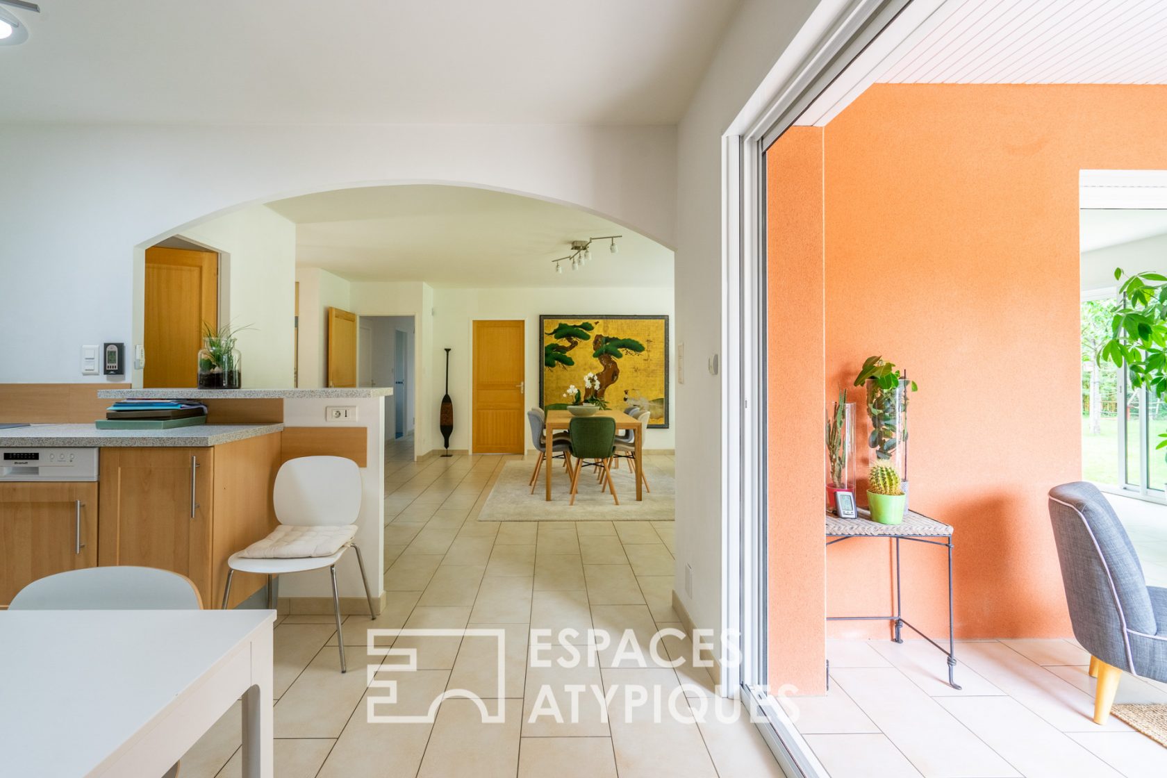 Maison aux couleurs de la Toscane avec sa piscine chauffée