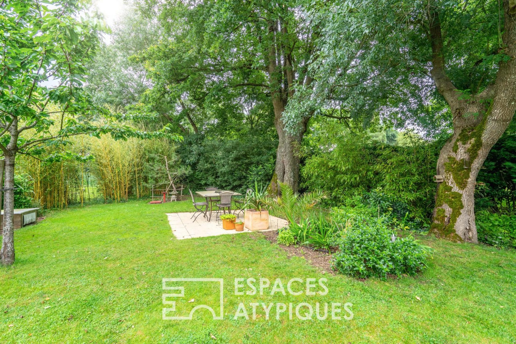 Maison aux couleurs de la Toscane avec sa piscine chauffée