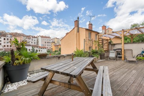 Old apartment with terrace