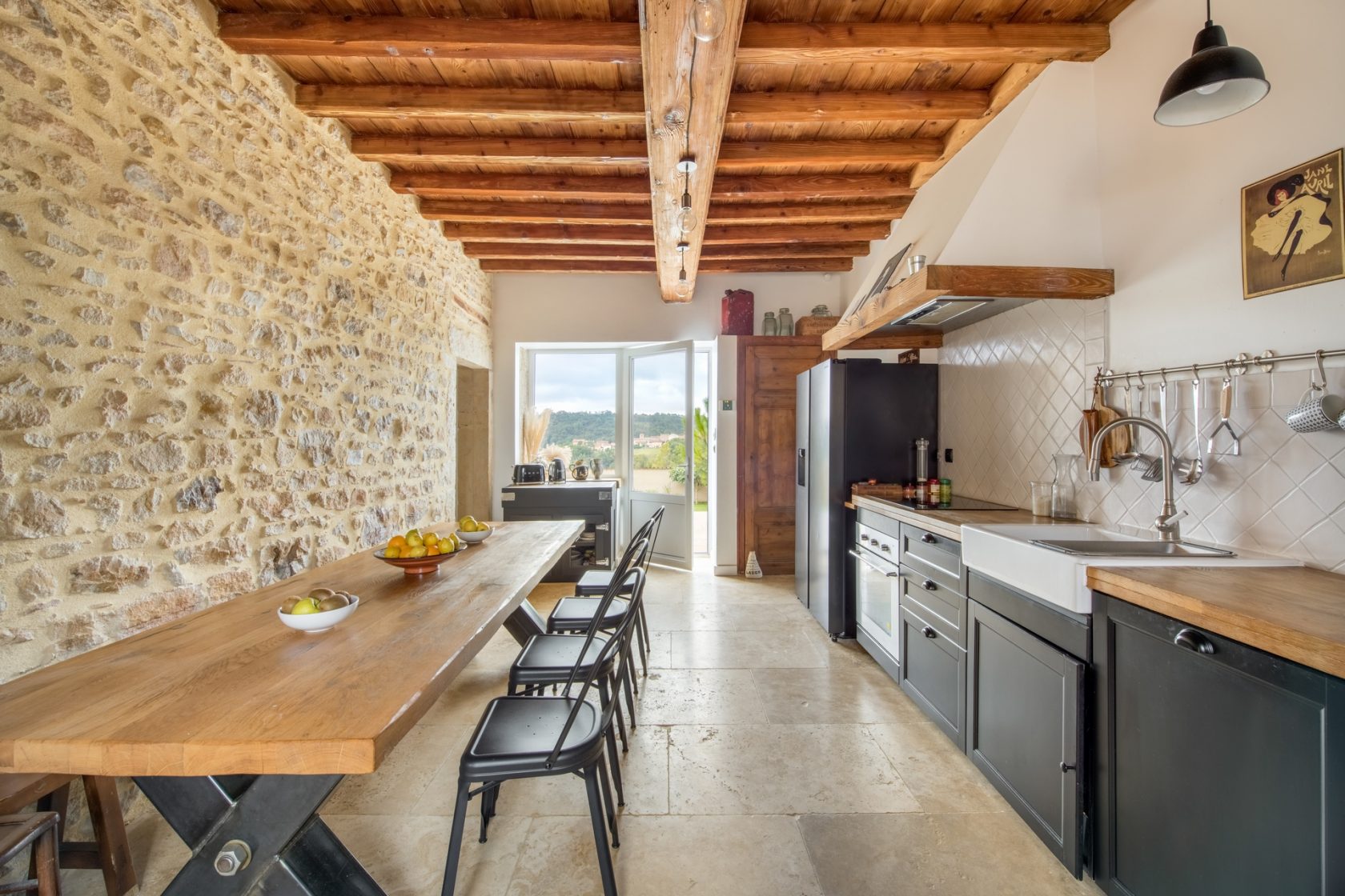 Stone house with converted outbuildings