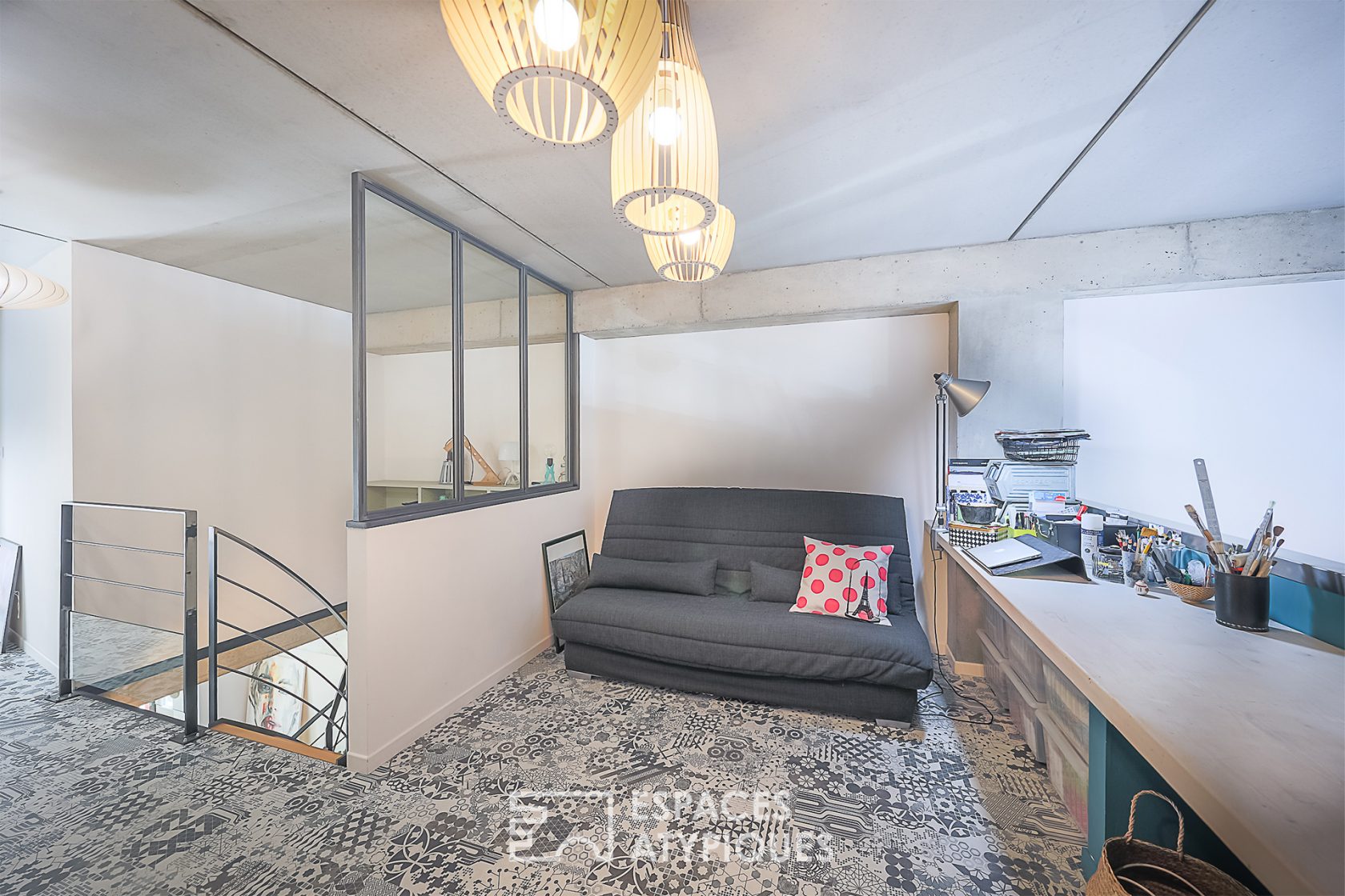 Loft industriel et sa terrasse quartier fonderie