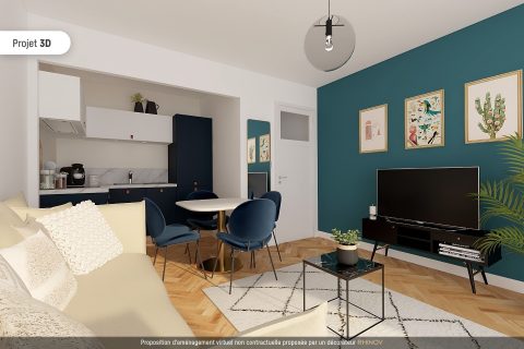 Appartement ancien avec balcon et vue sur fourvière