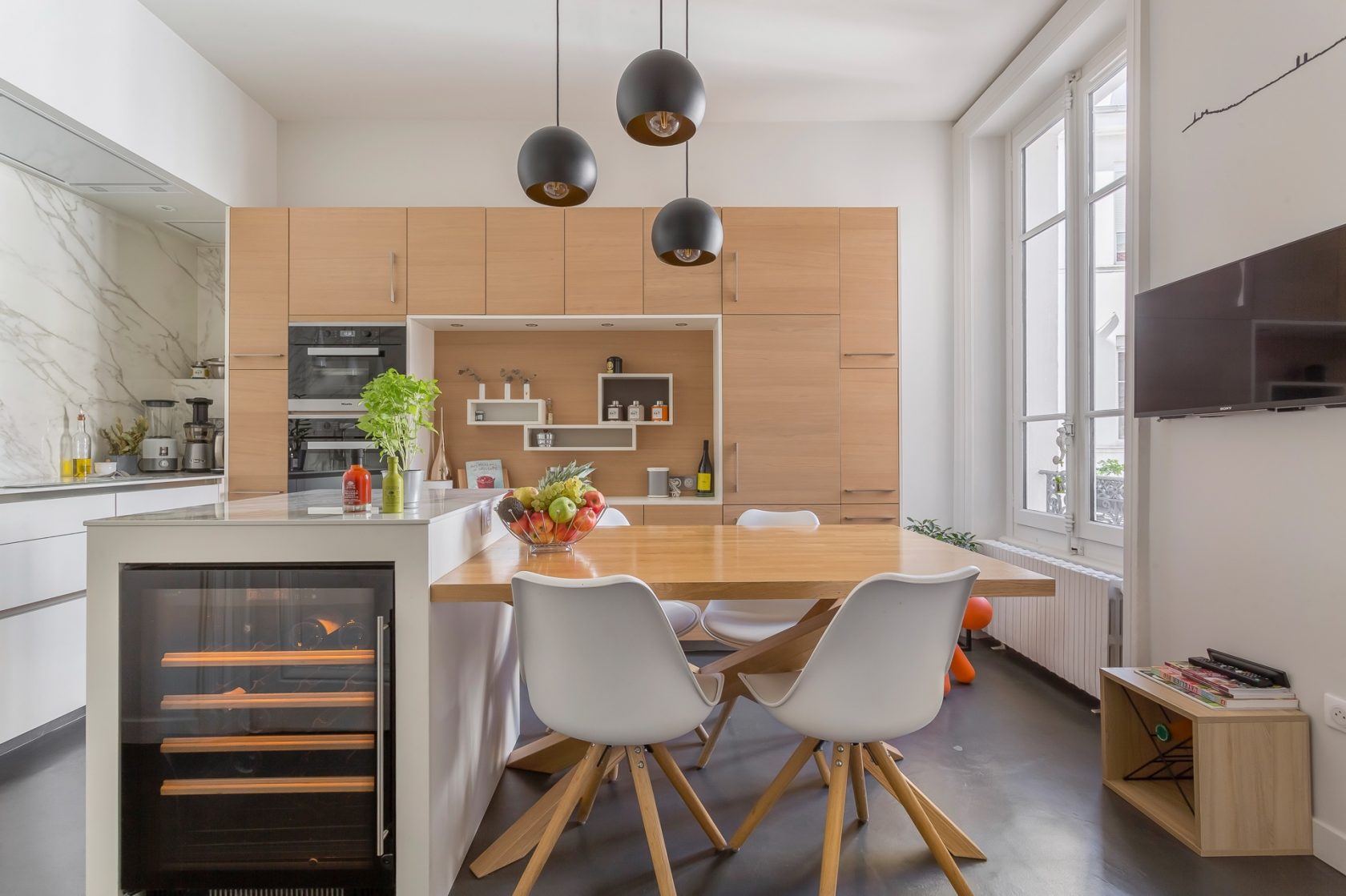 Appartement haussmannien rénové par architecte