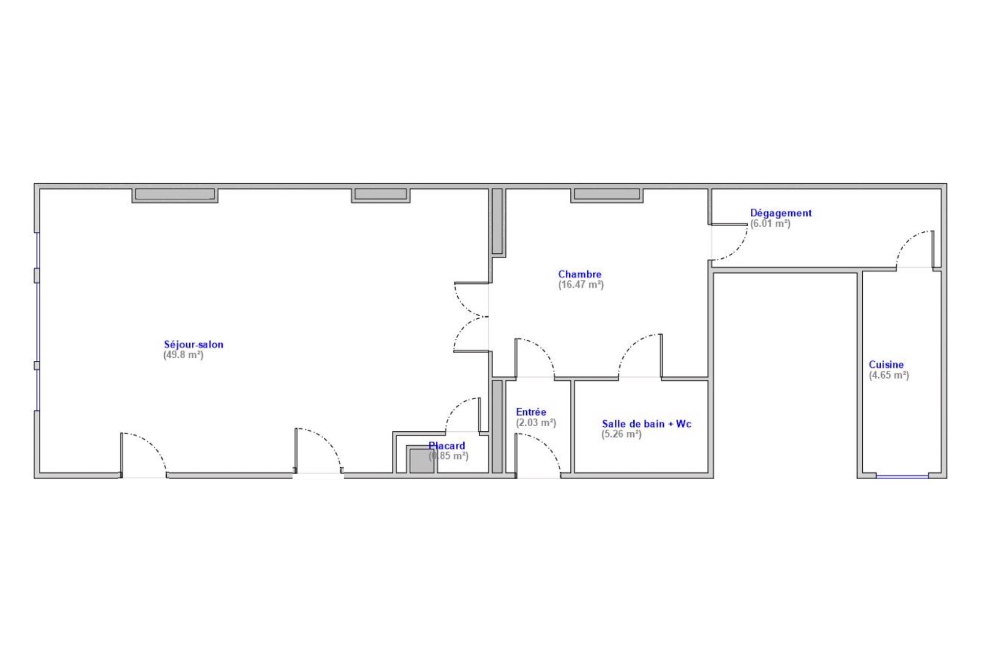 Open-space apartment in a former private mansion