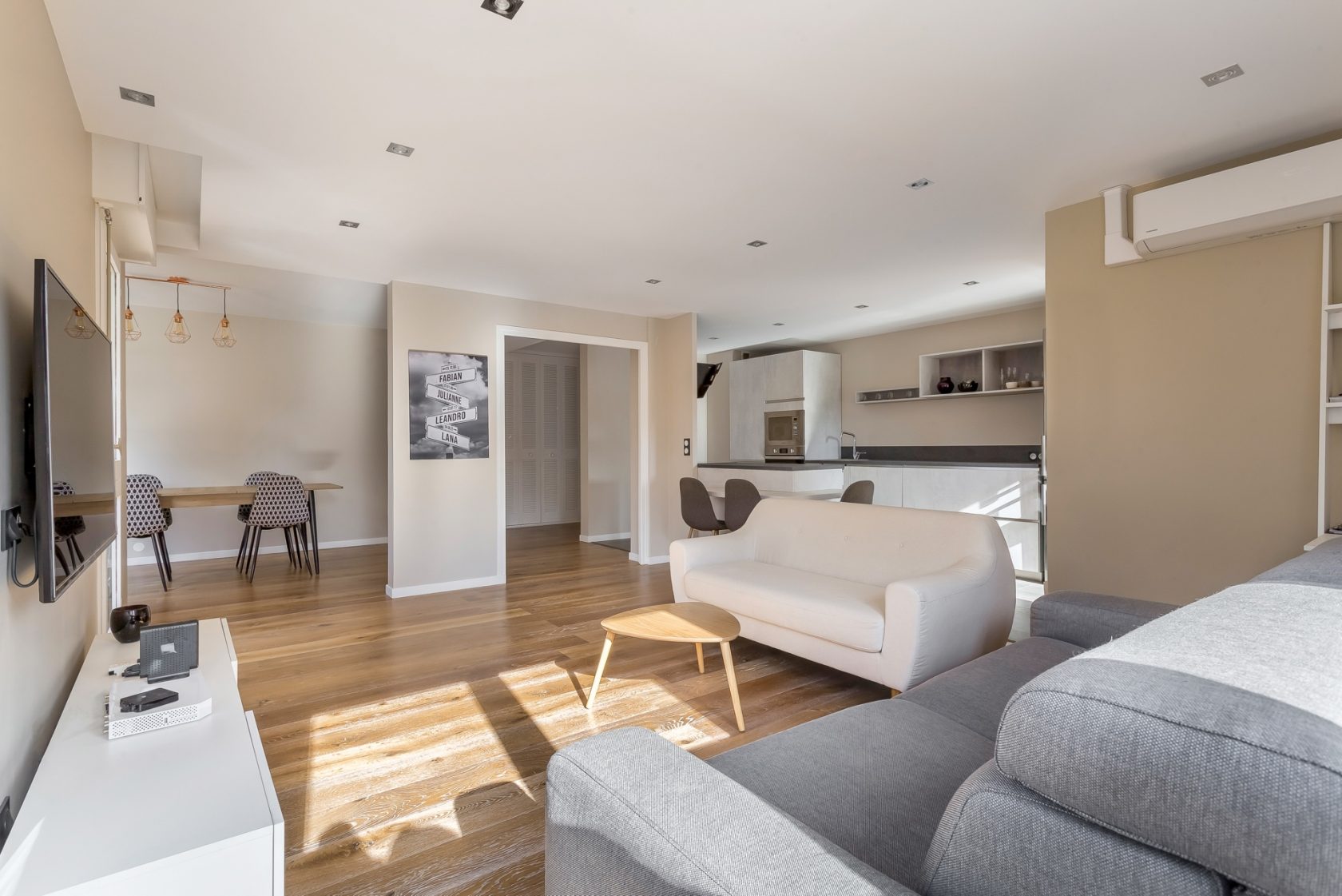 Contemporary apartment with balcony