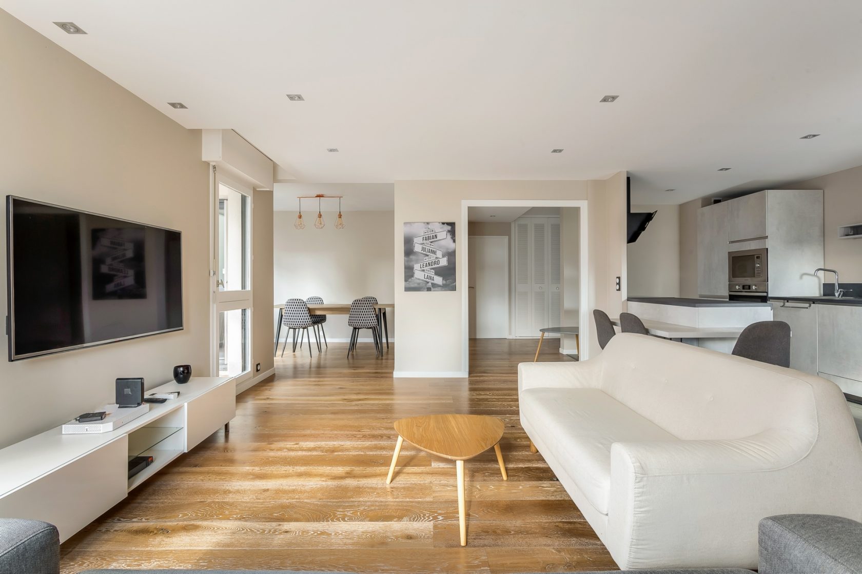 Contemporary apartment with balcony