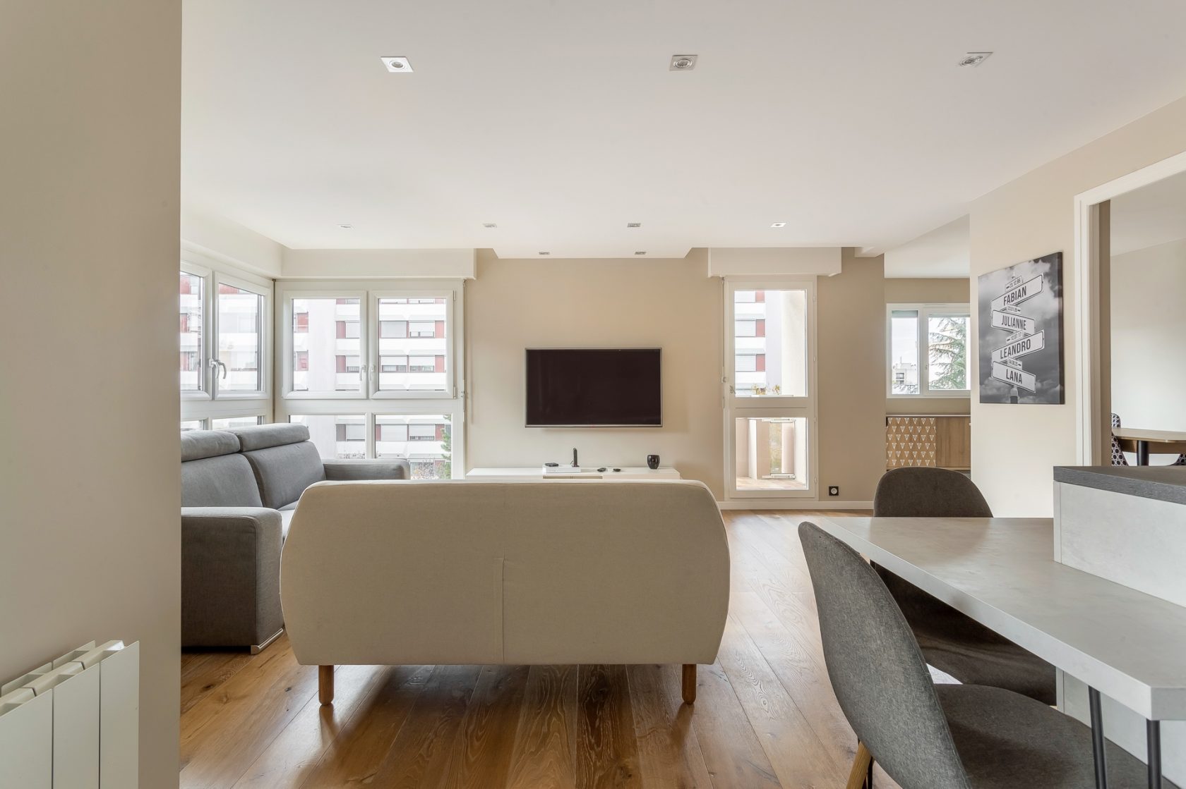 Contemporary apartment with balcony