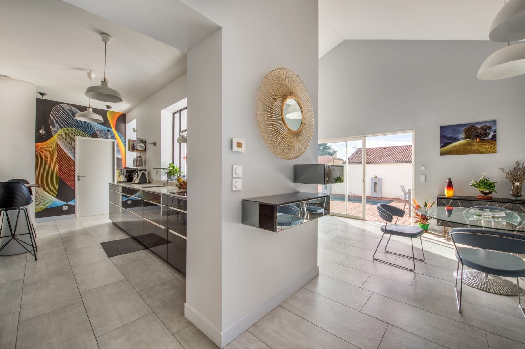Renovated house with contemporary extension