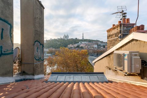 Duplex en dernier étage avec vue Fourvière