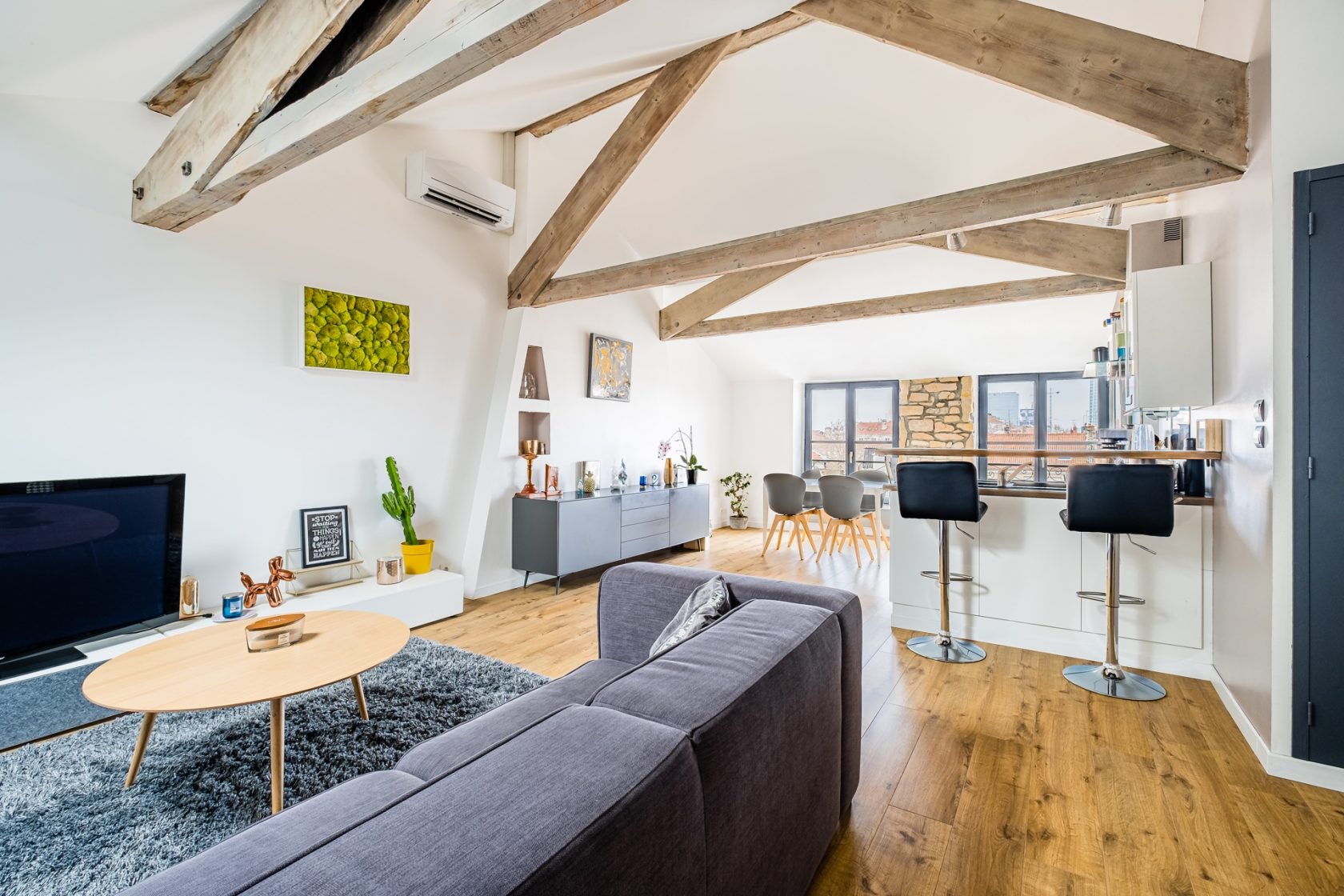 Attic top floor with view