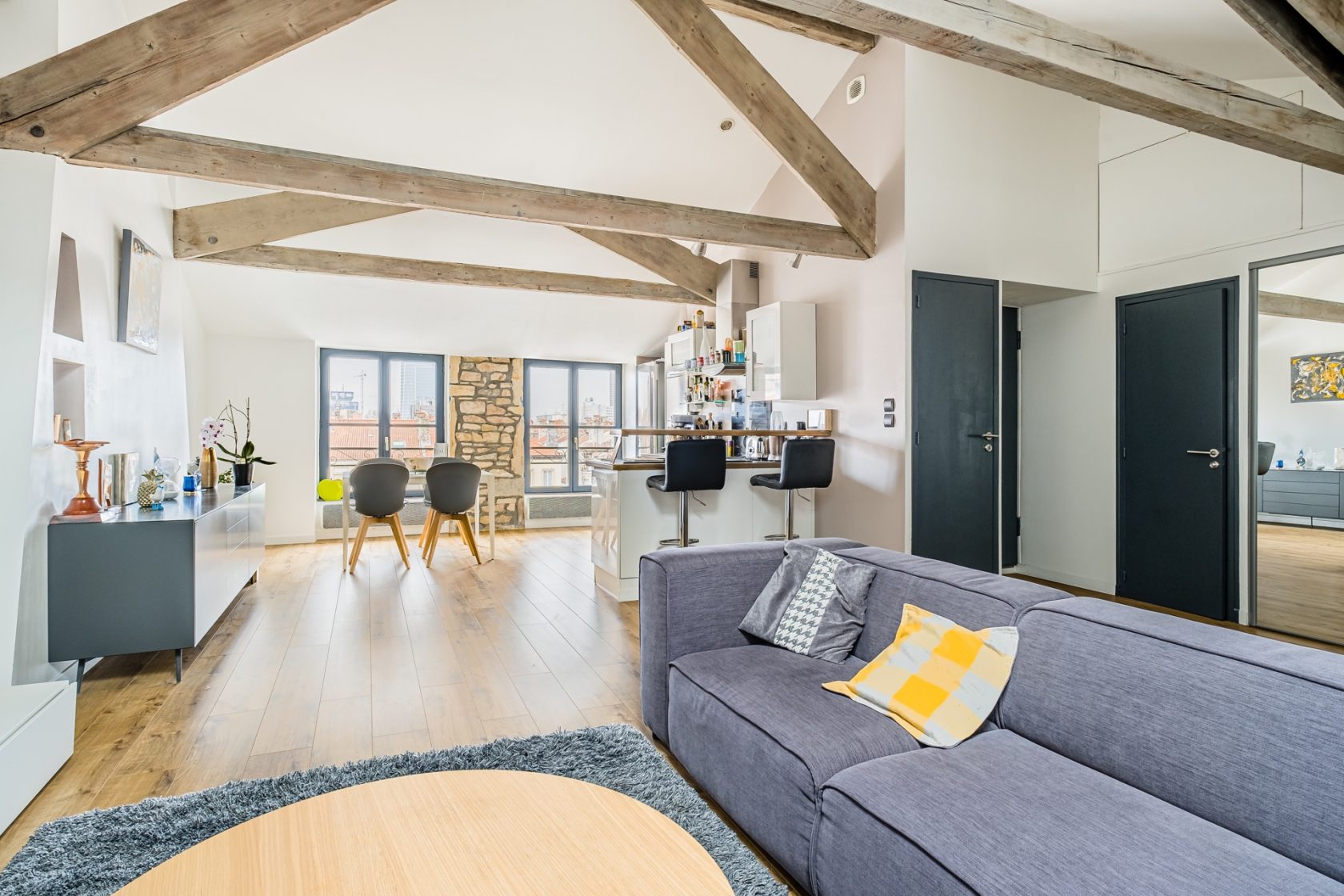 Attic top floor with view