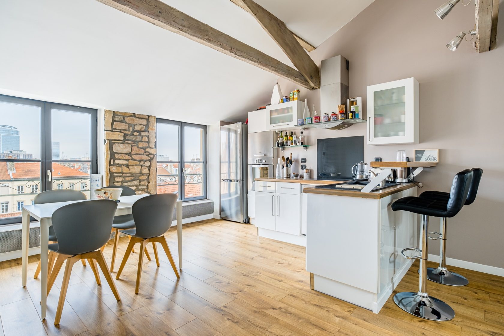 Attic top floor with view