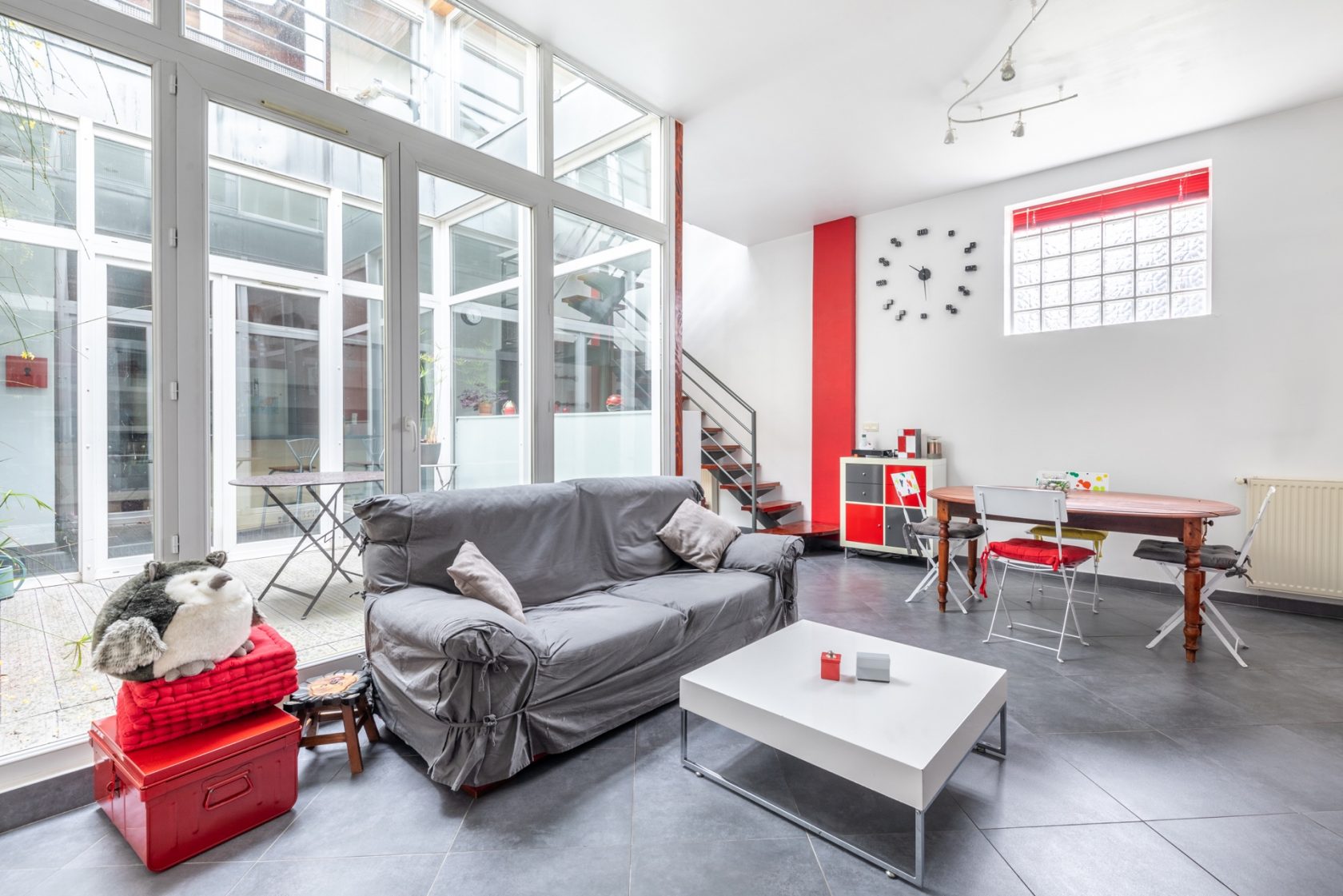 Renovated loft with patio