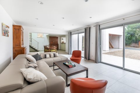 Renovated old house and its garden