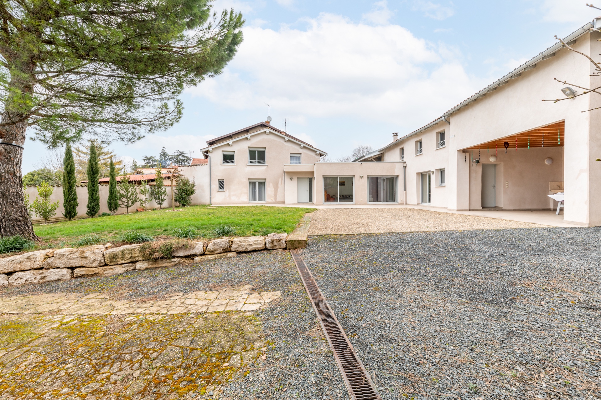 Renovated old house and its garden